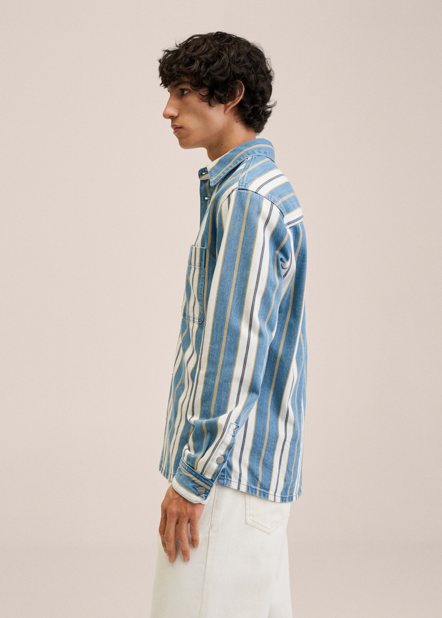 Striped denim shirt - Details of the article 2