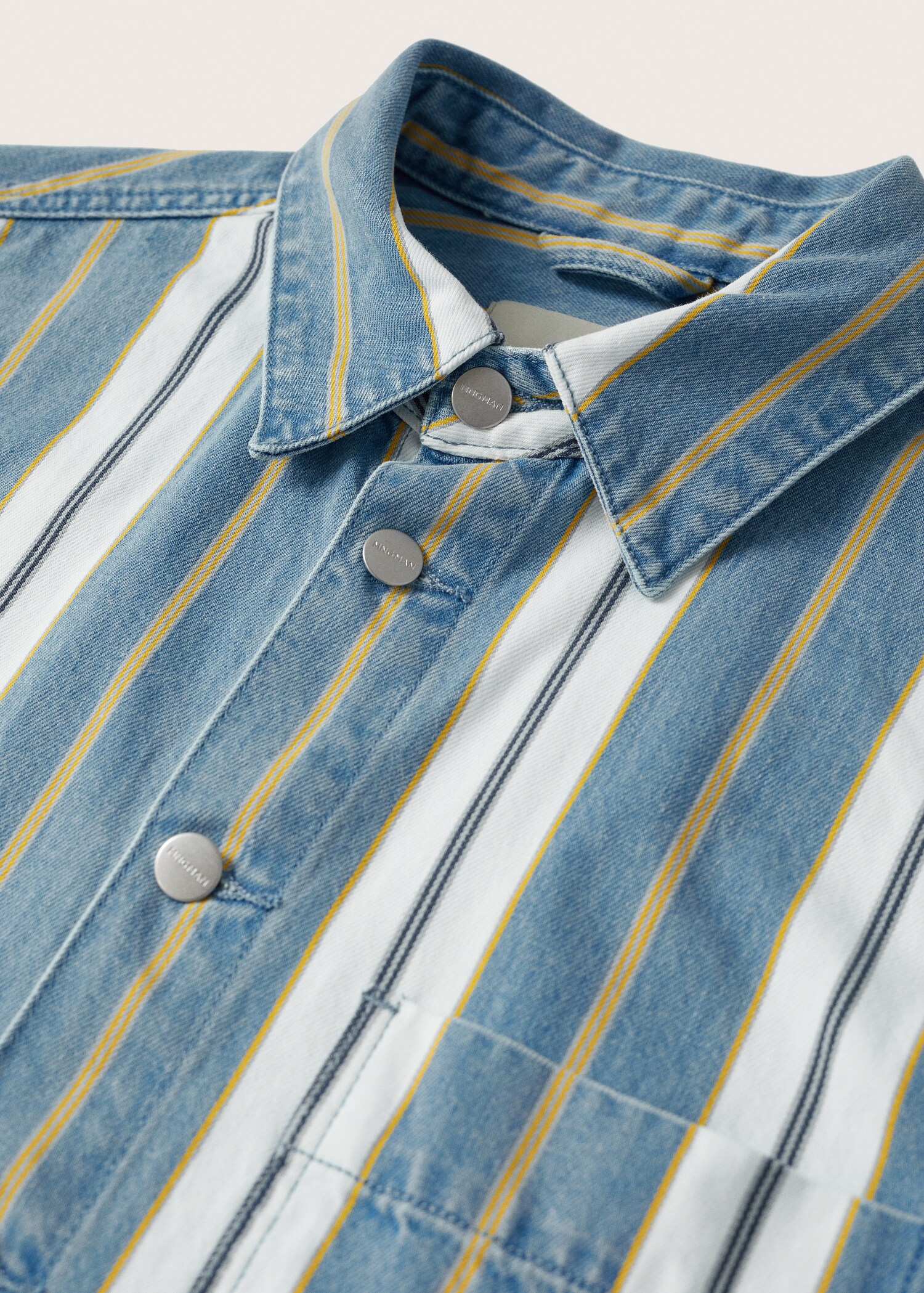 Striped denim shirt - Details of the article 8