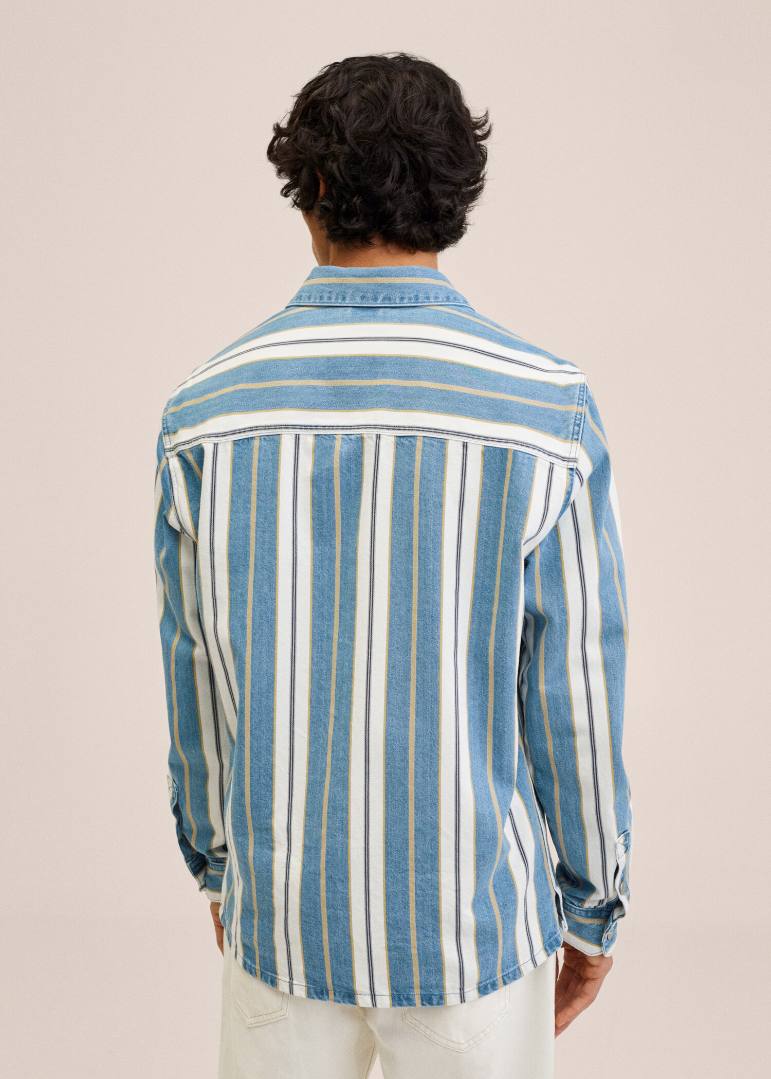 Striped denim shirt - Reverse of the article