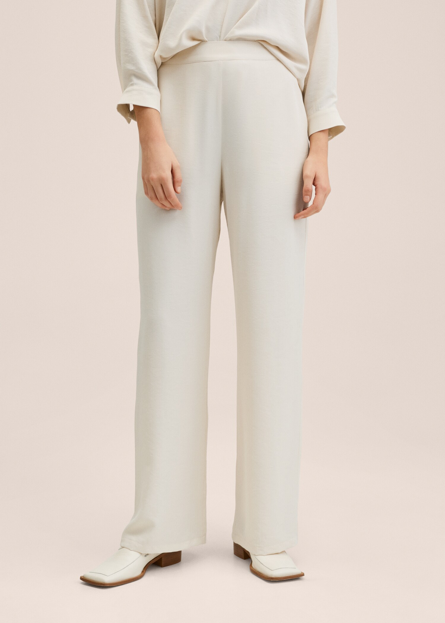 Textured flowy trousers - Medium plane