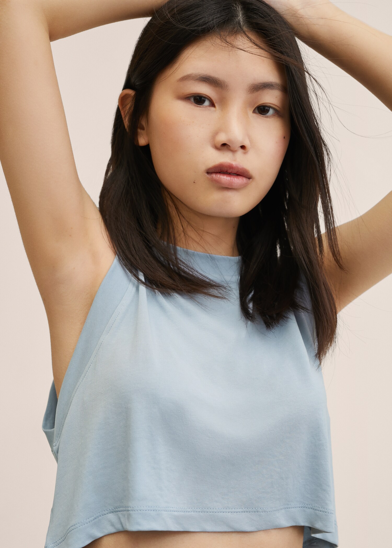 Cropped modal t-shirt - Details of the article 2