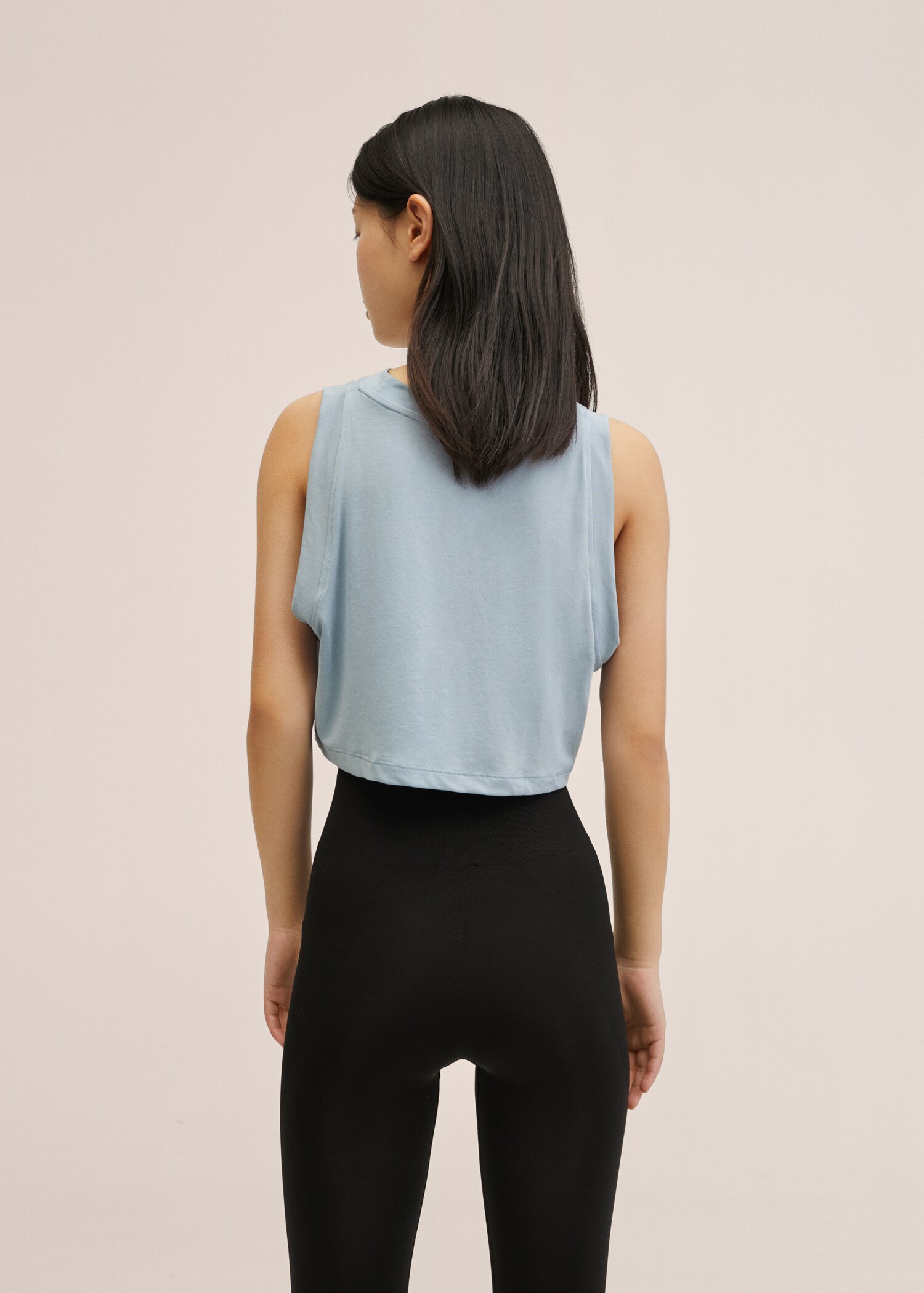 Cropped modal t-shirt - Reverse of the article