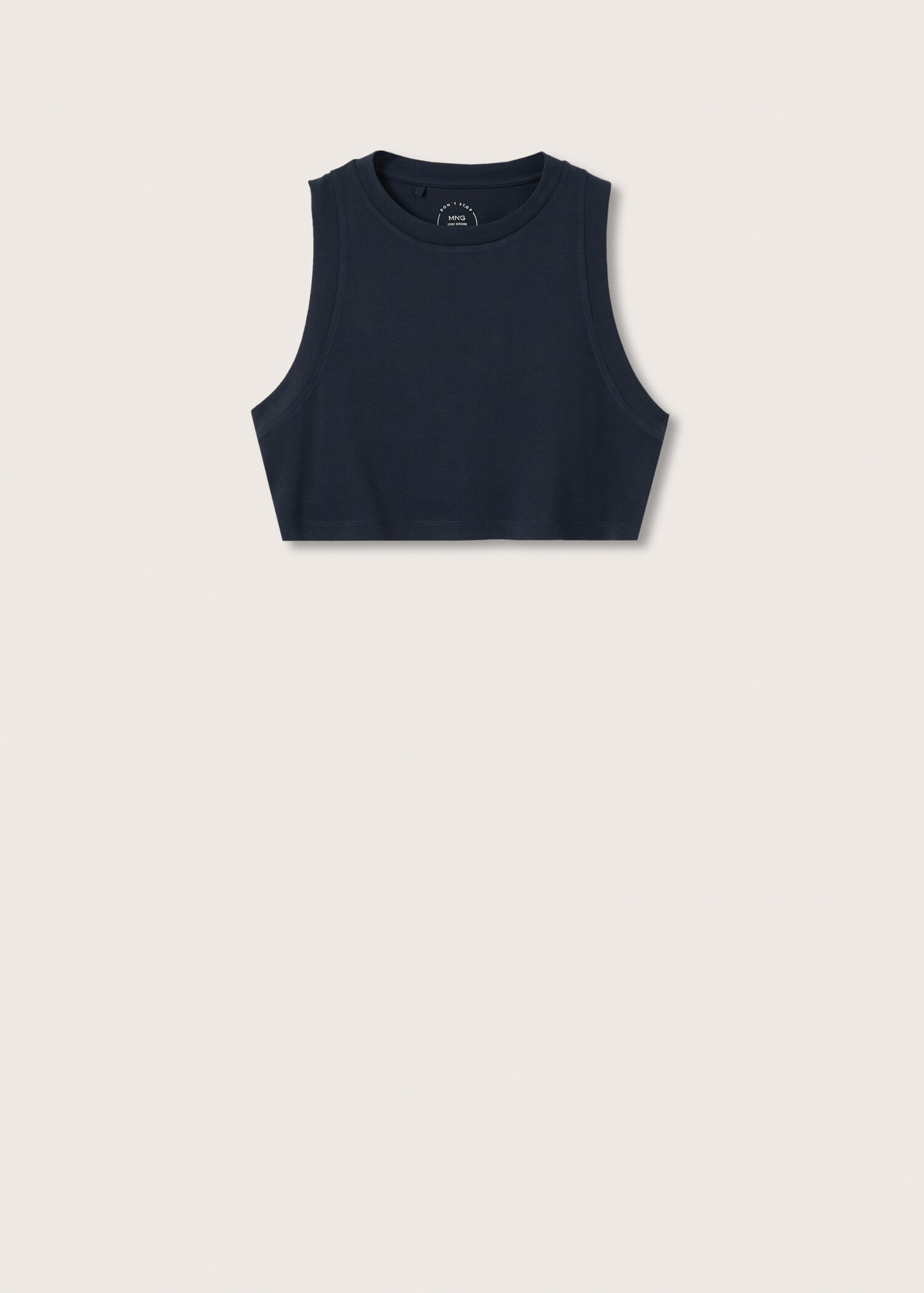 Cropped modal t-shirt - Article without model