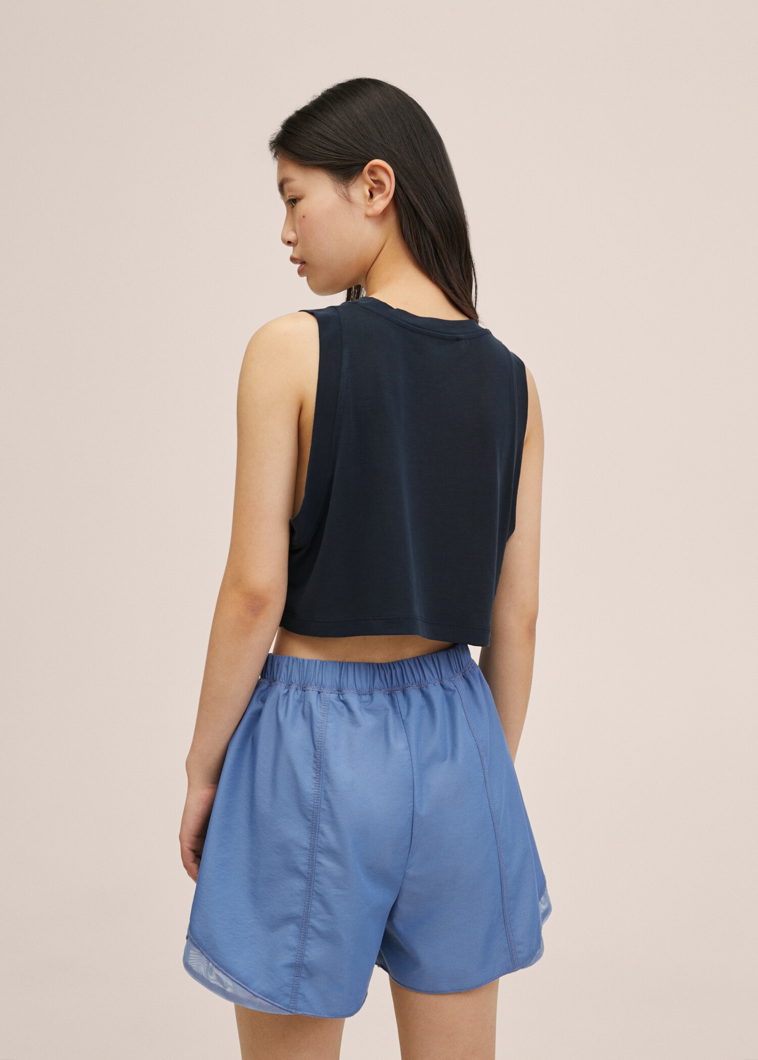 Cropped modal t-shirt - Reverse of the article