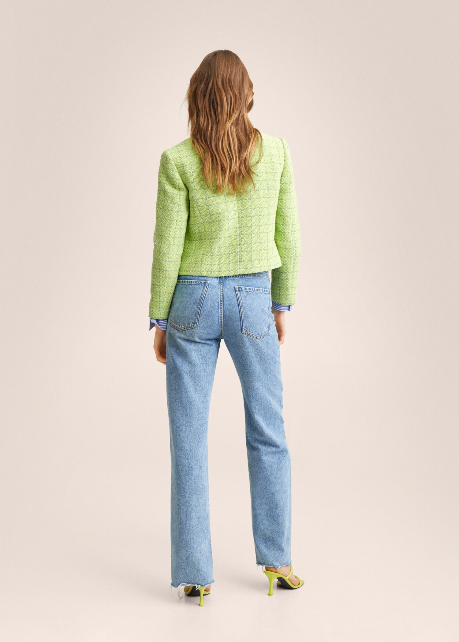 Chaqueta tweed bolsillos - Reverso del artículo