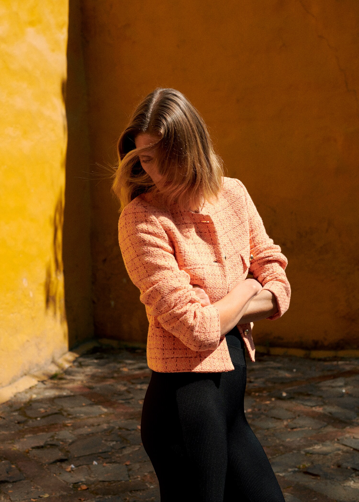 Chaqueta tweed bolsillos - Detalle del artículo 6