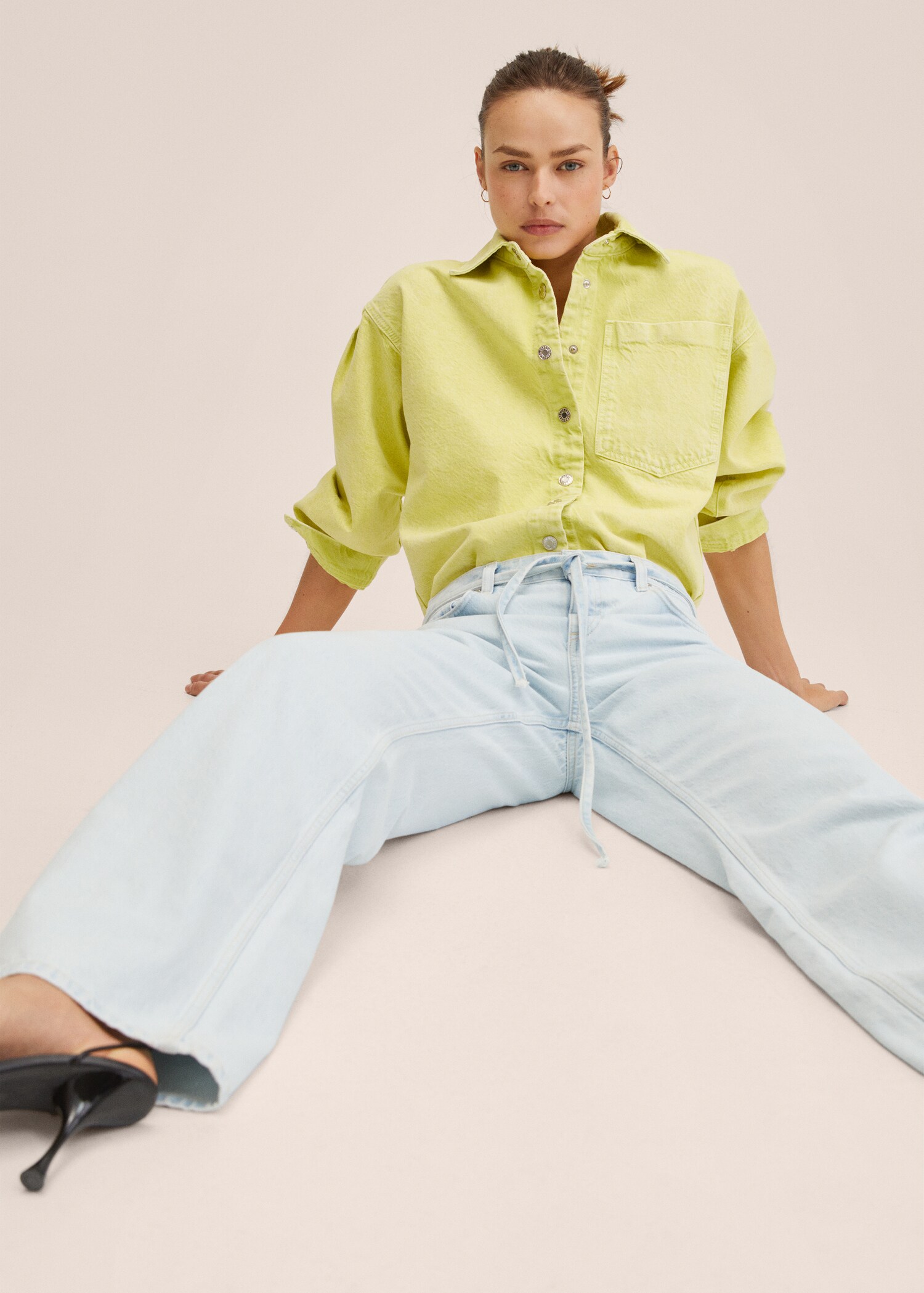 Džínová svrchní košile oversize - Detail zboží 2