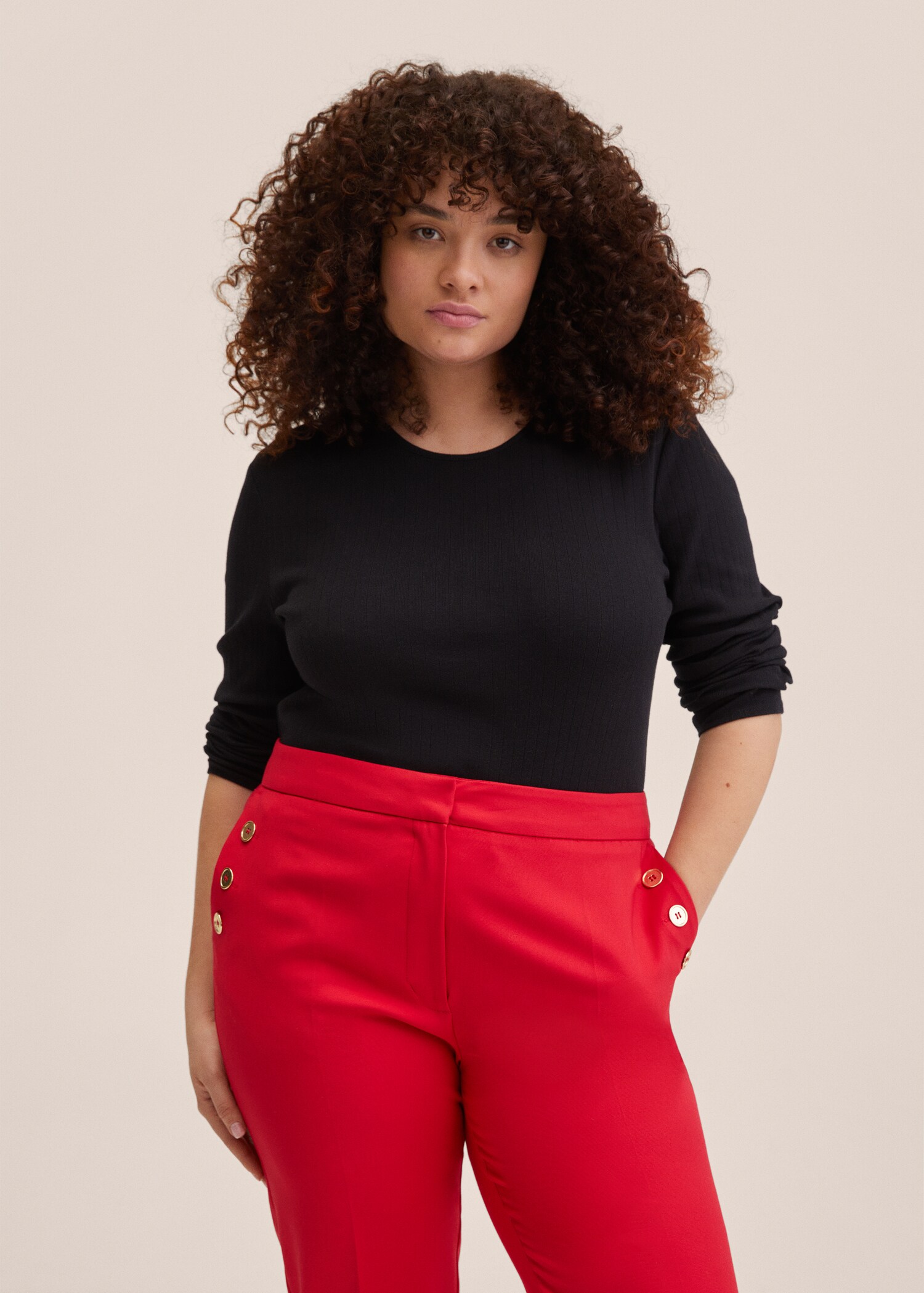 Pantalón crop botones - Detalle del artículo 5