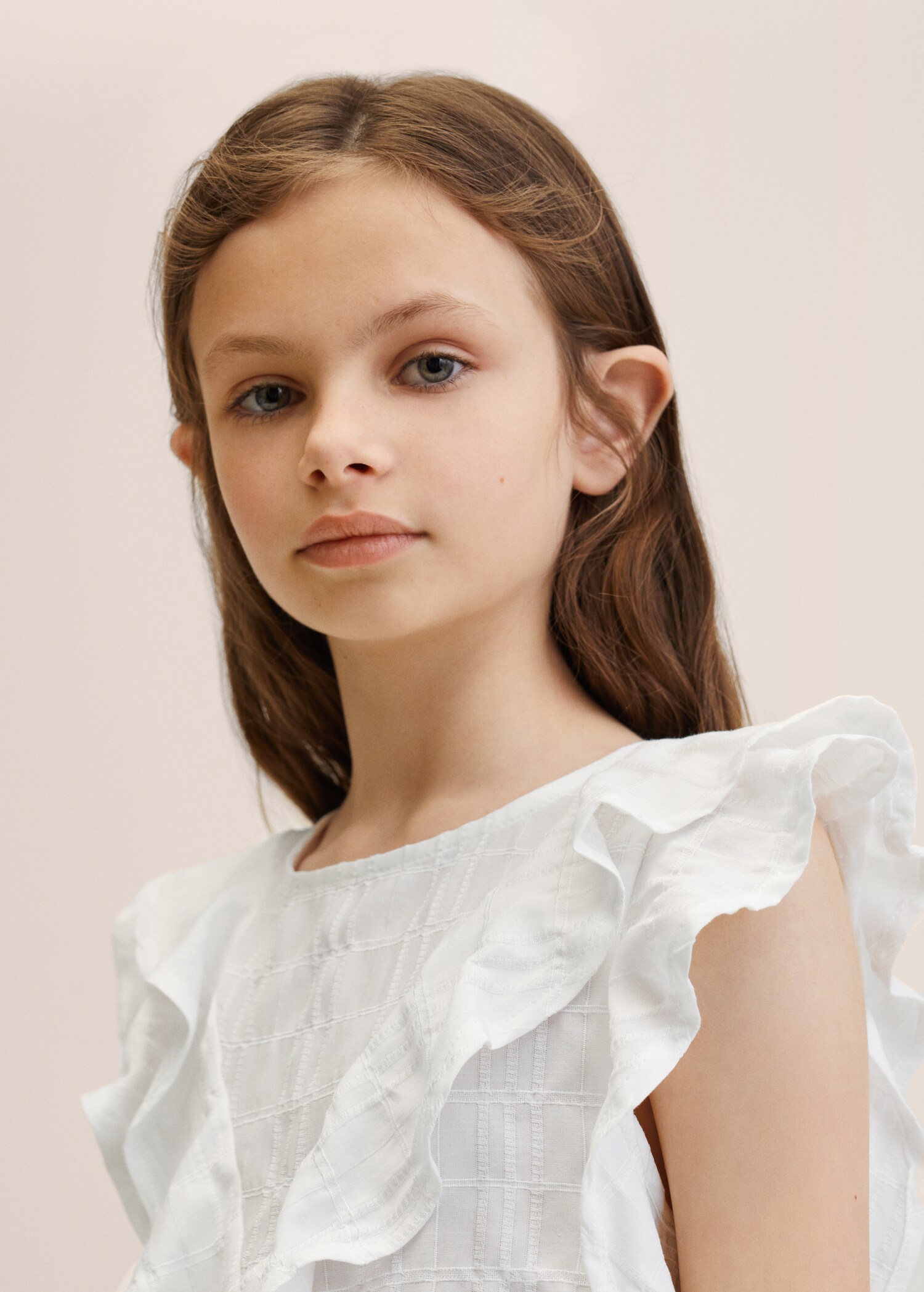 Ruffled cotton blouse - Details of the article 1