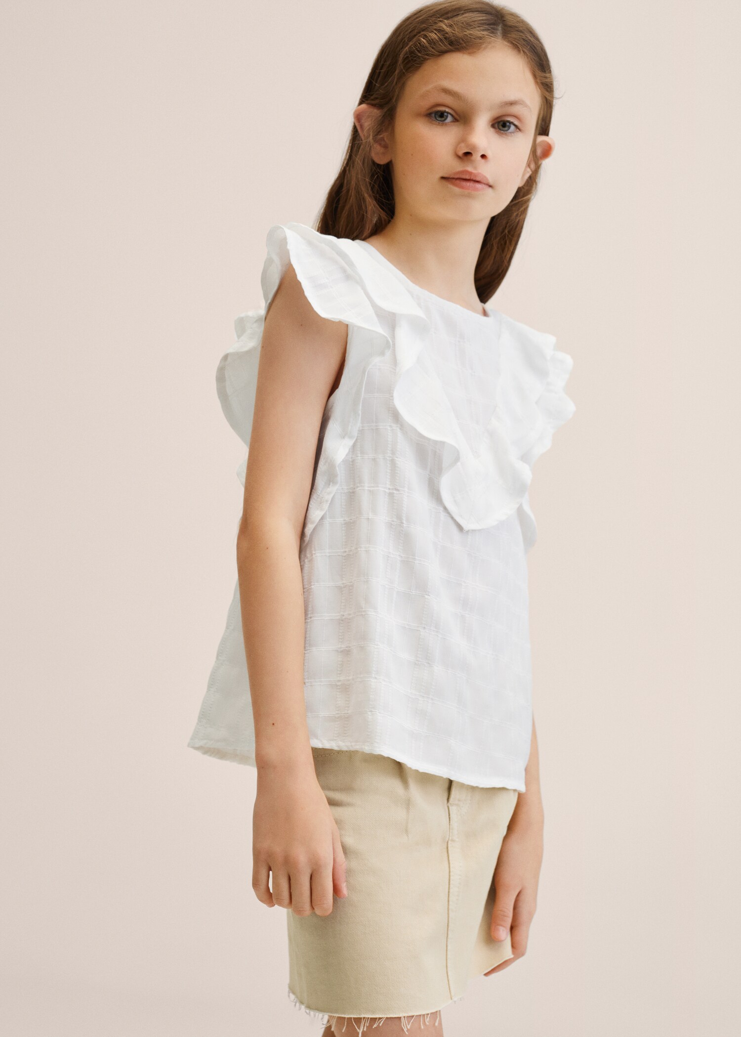 Ruffled cotton blouse - Details of the article 2