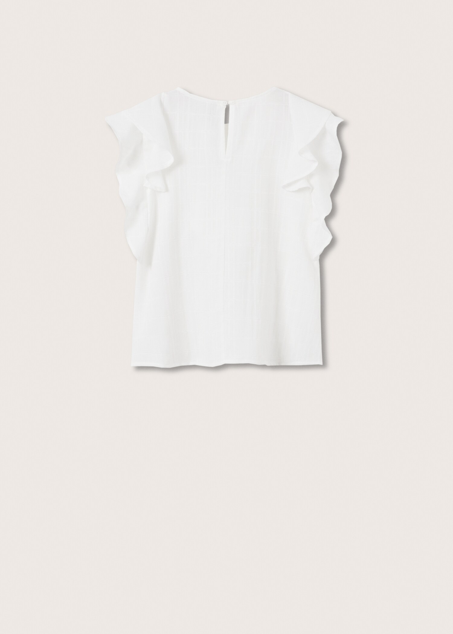 Ruffled cotton blouse - Reverse of the article
