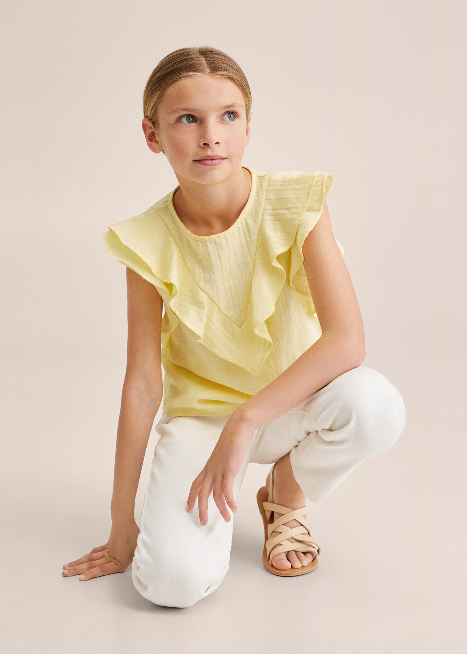 Ruffled cotton blouse - Details of the article 3