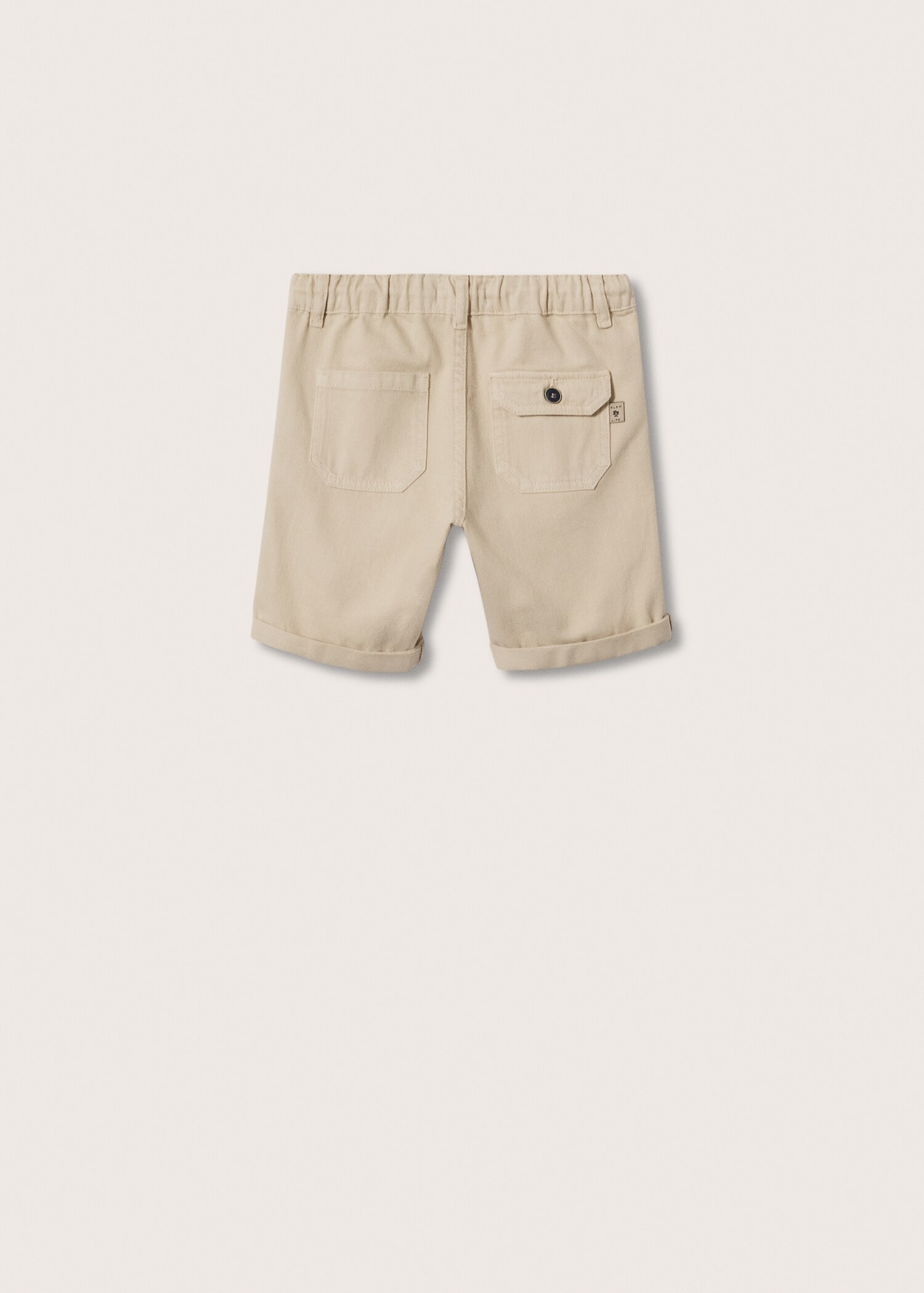 Cotton shorts with drawstring - Reverse of the article