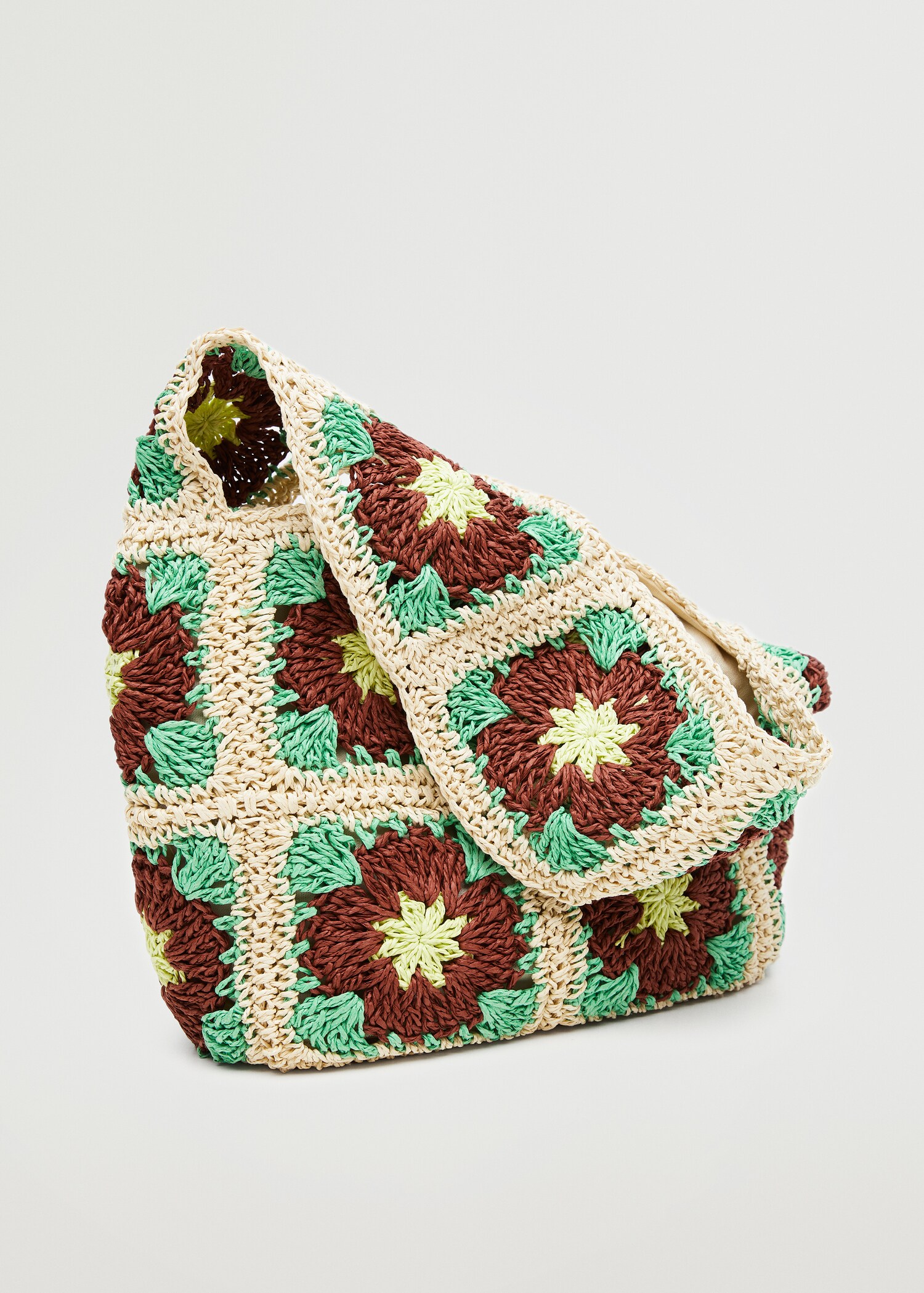 Floral crochet bag - Medium plane