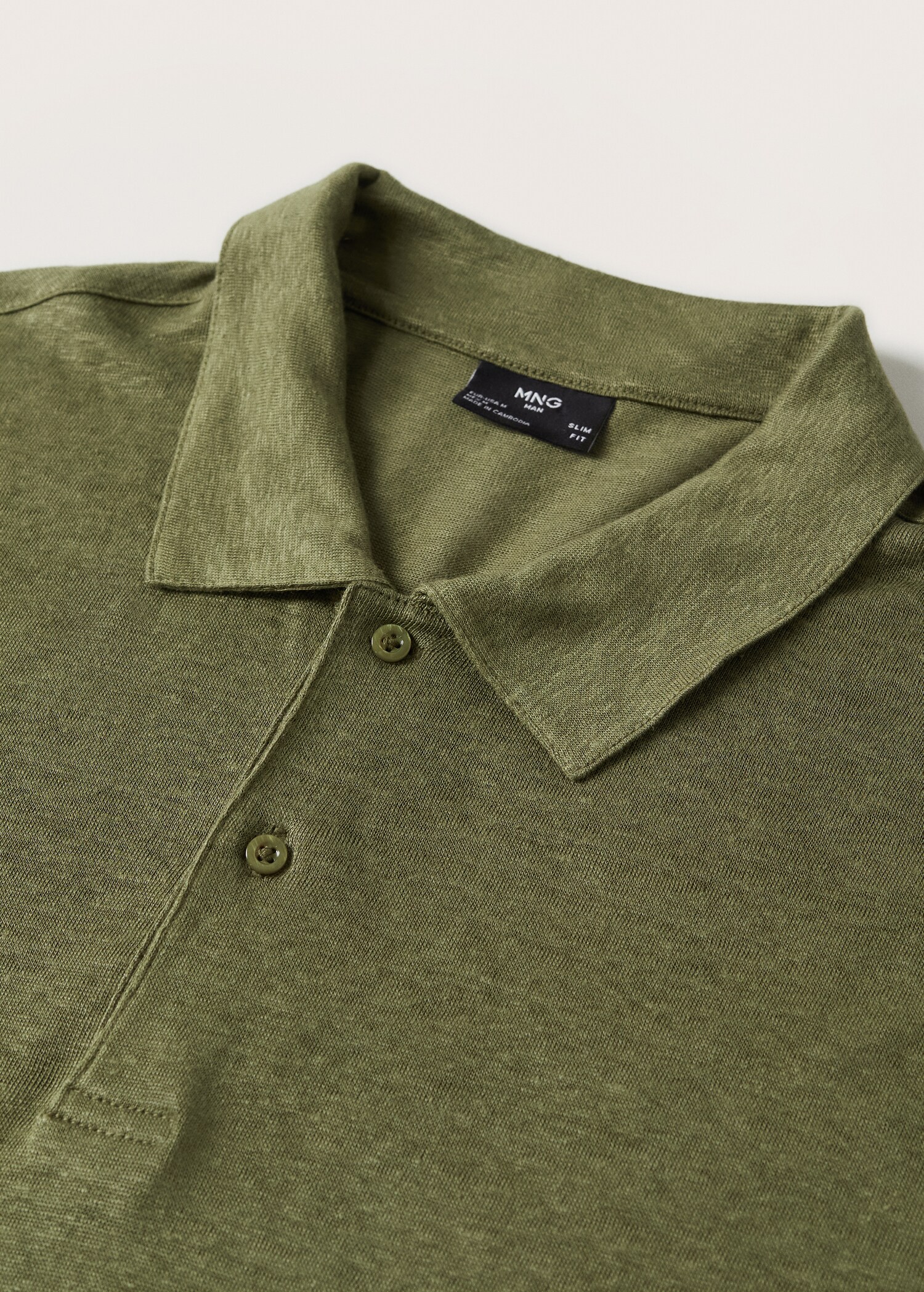 100% linen polo shirt - Details of the article 8