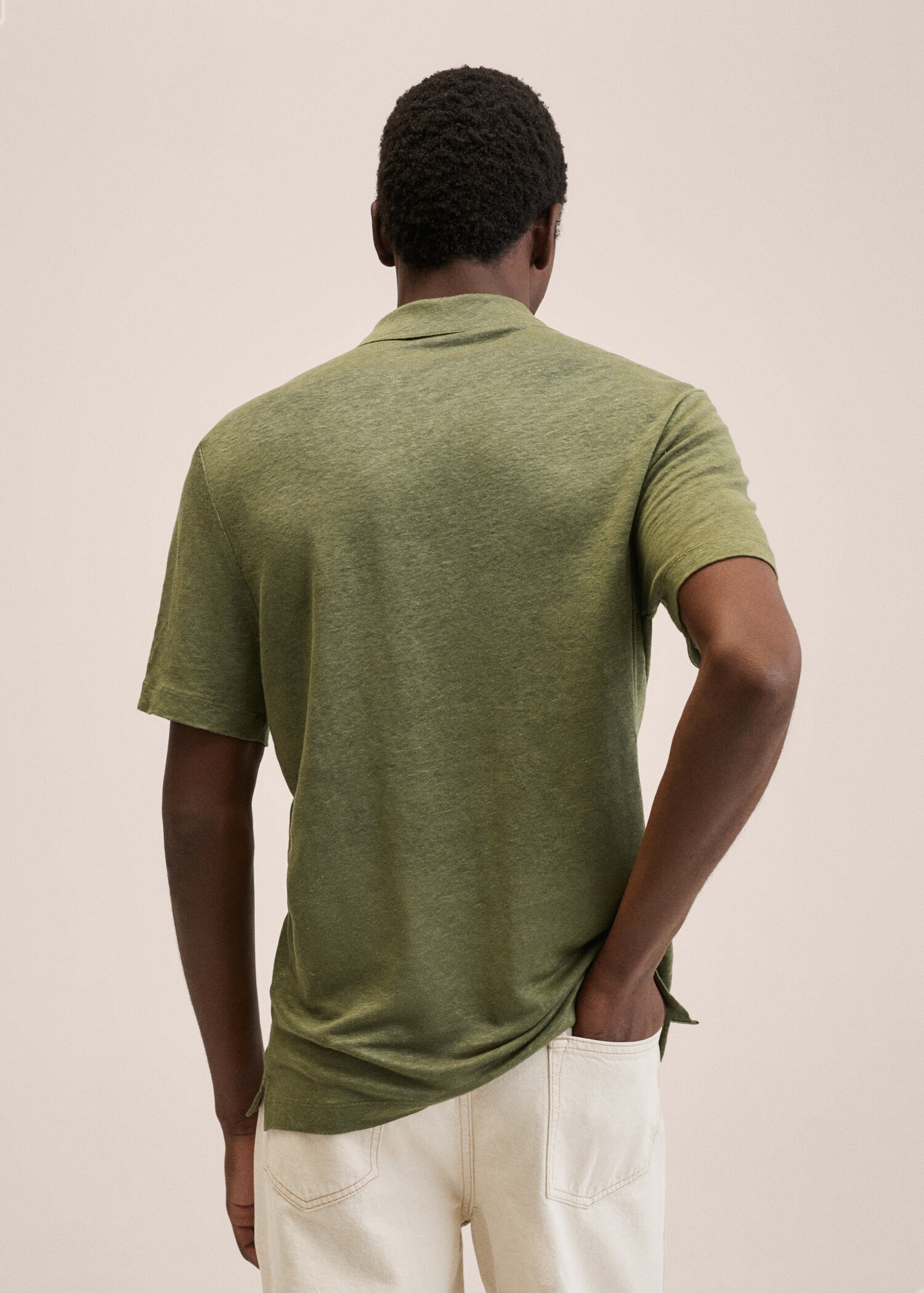 100% linen polo shirt - Reverse of the article