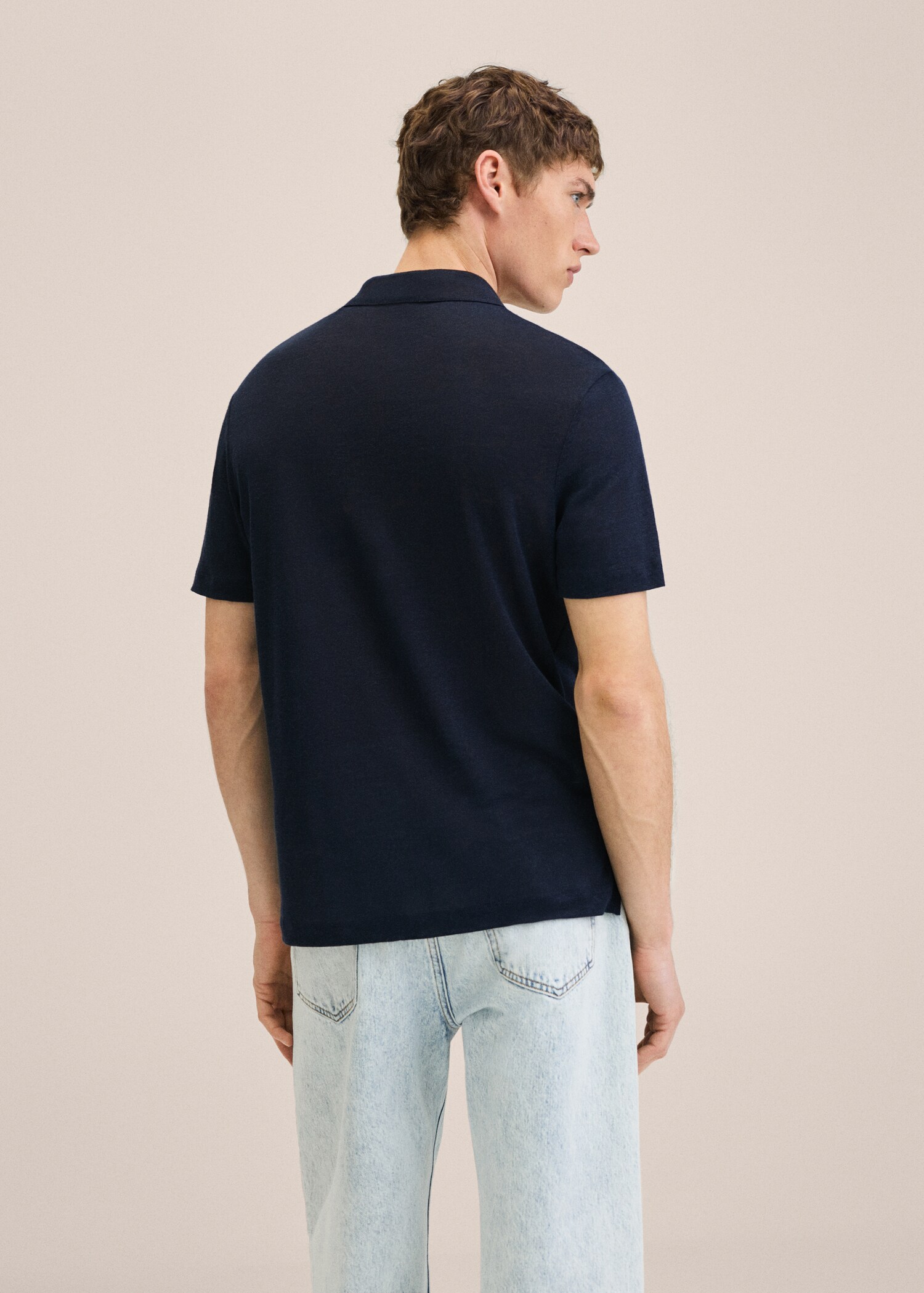 100% linen polo shirt - Reverse of the article