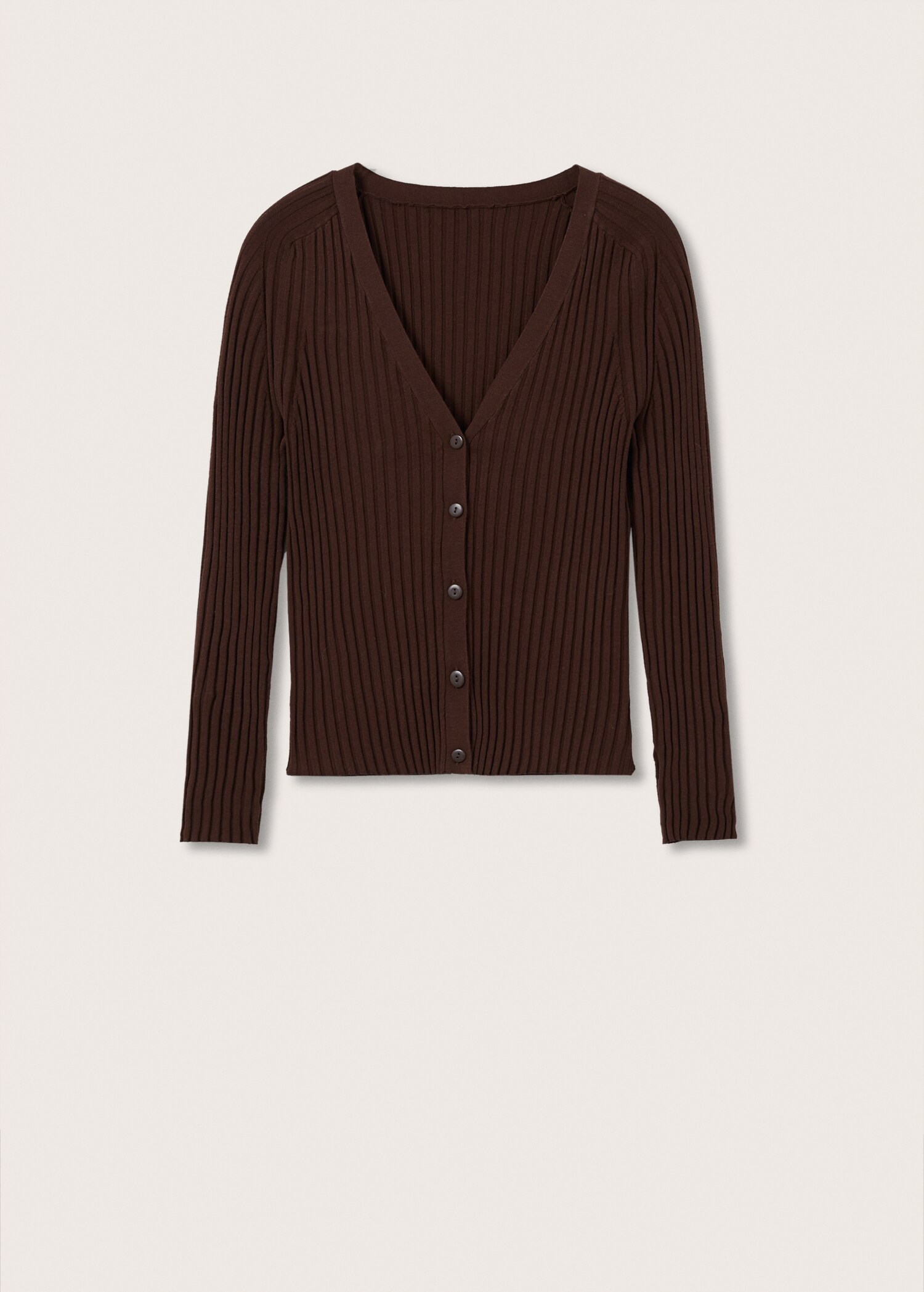 Ribbed knit cardigan - Article without model