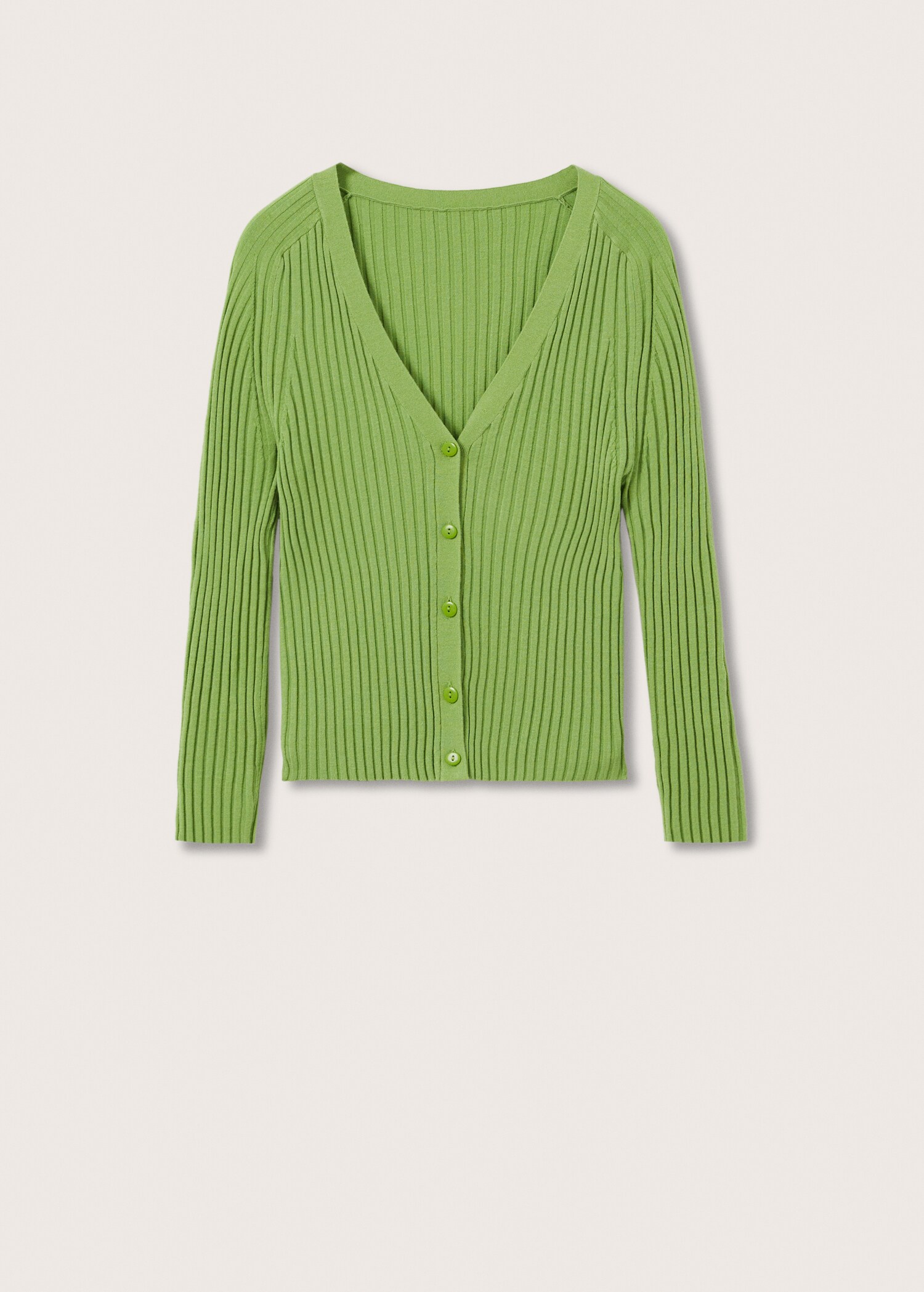 Ribbed knit cardigan - Article without model