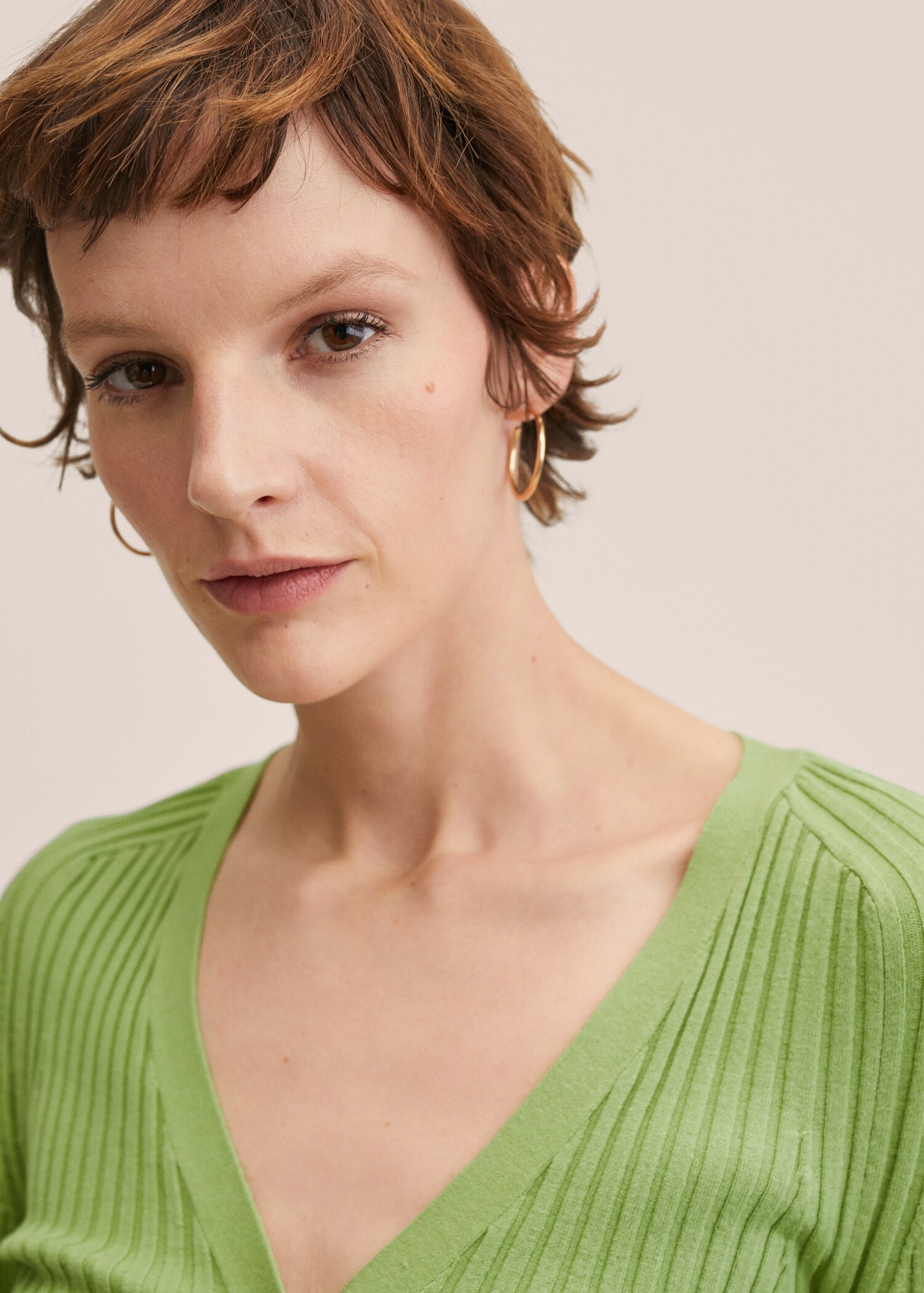 Ribbed knit cardigan - Details of the article 2