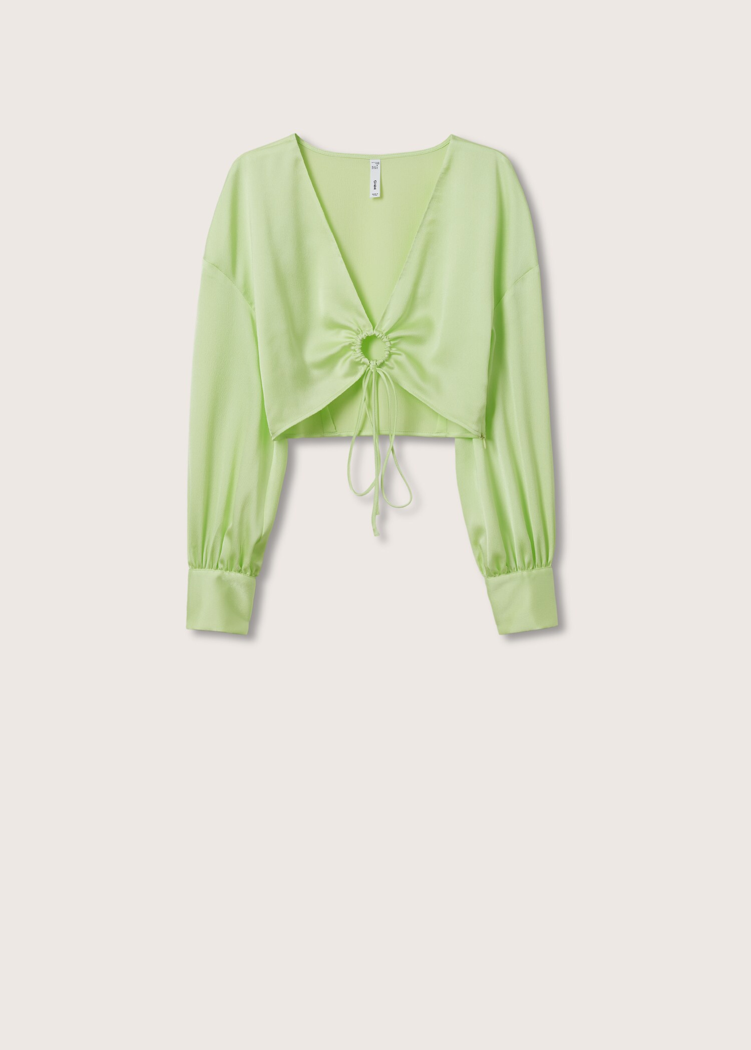 Satin crop blouse - Article without model