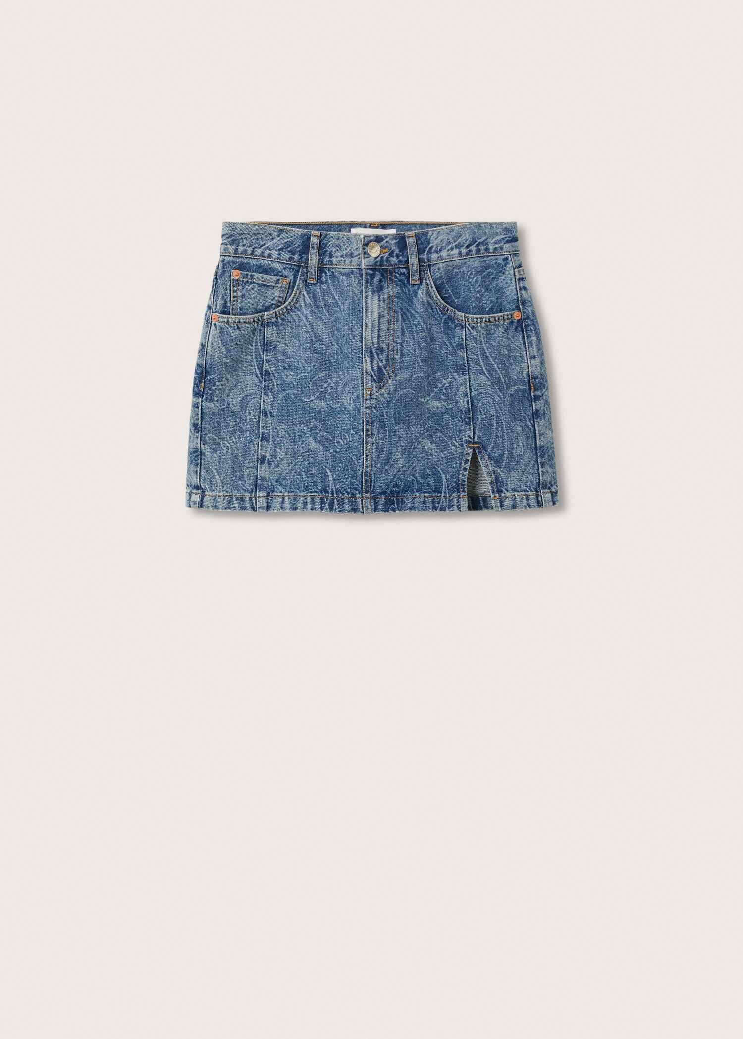 Printed denim skirt - Article without model