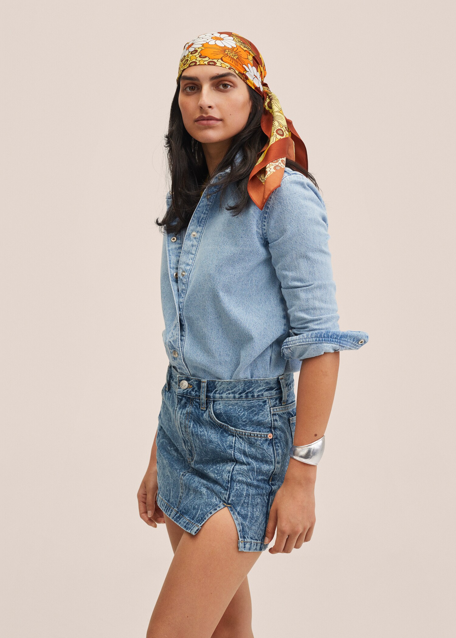 Printed denim skirt - Details of the article 2
