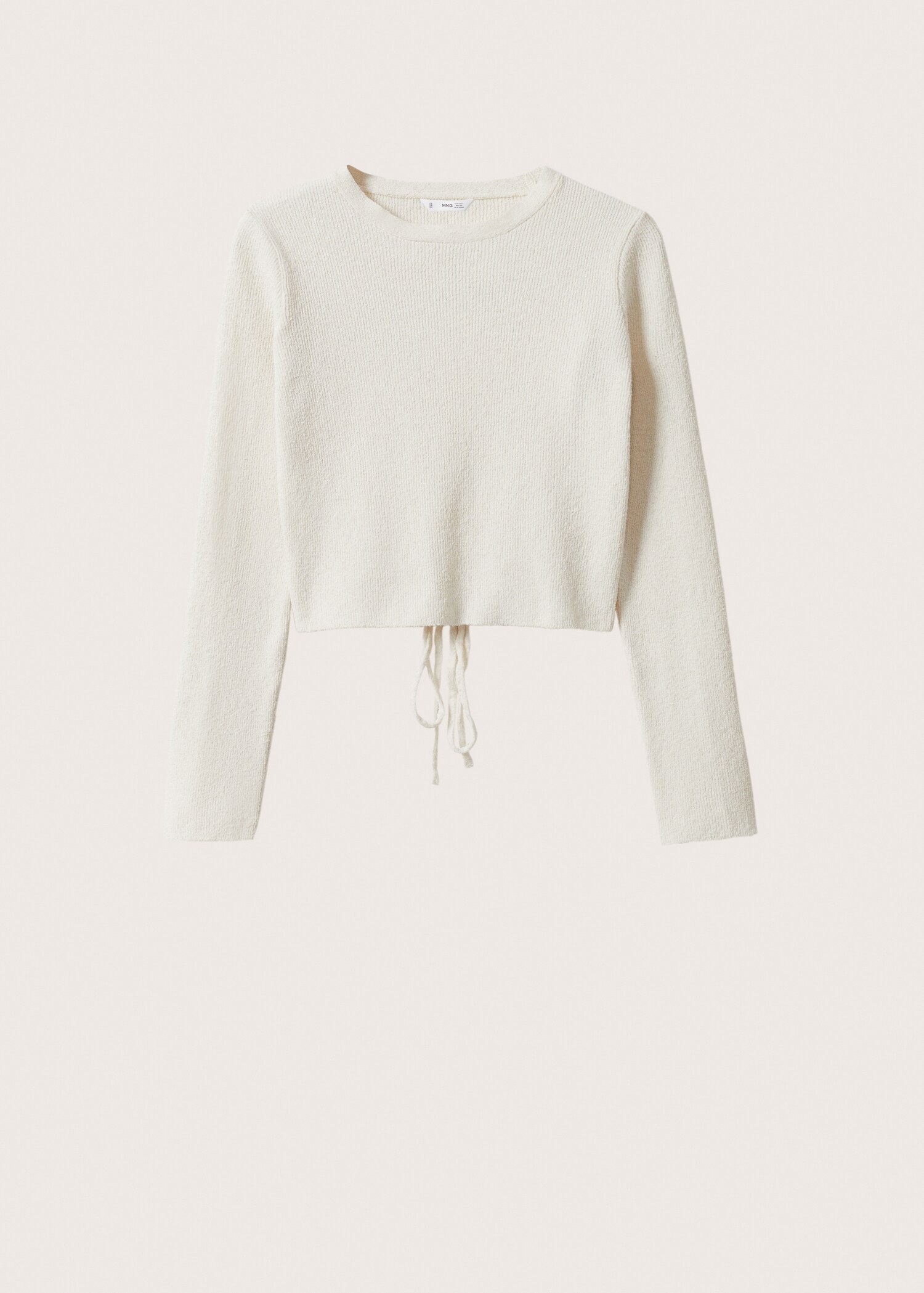 Side slit cotton-blend sweater - Article without model