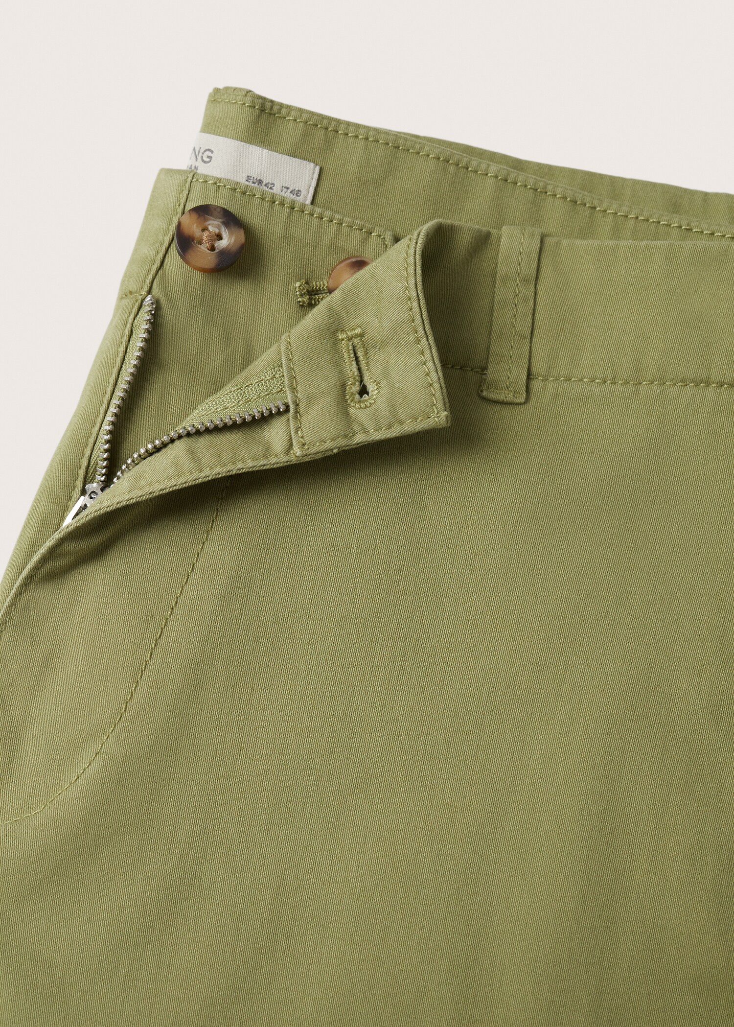 Slim-fit chino cotton bermuda shorts - Details of the article 8