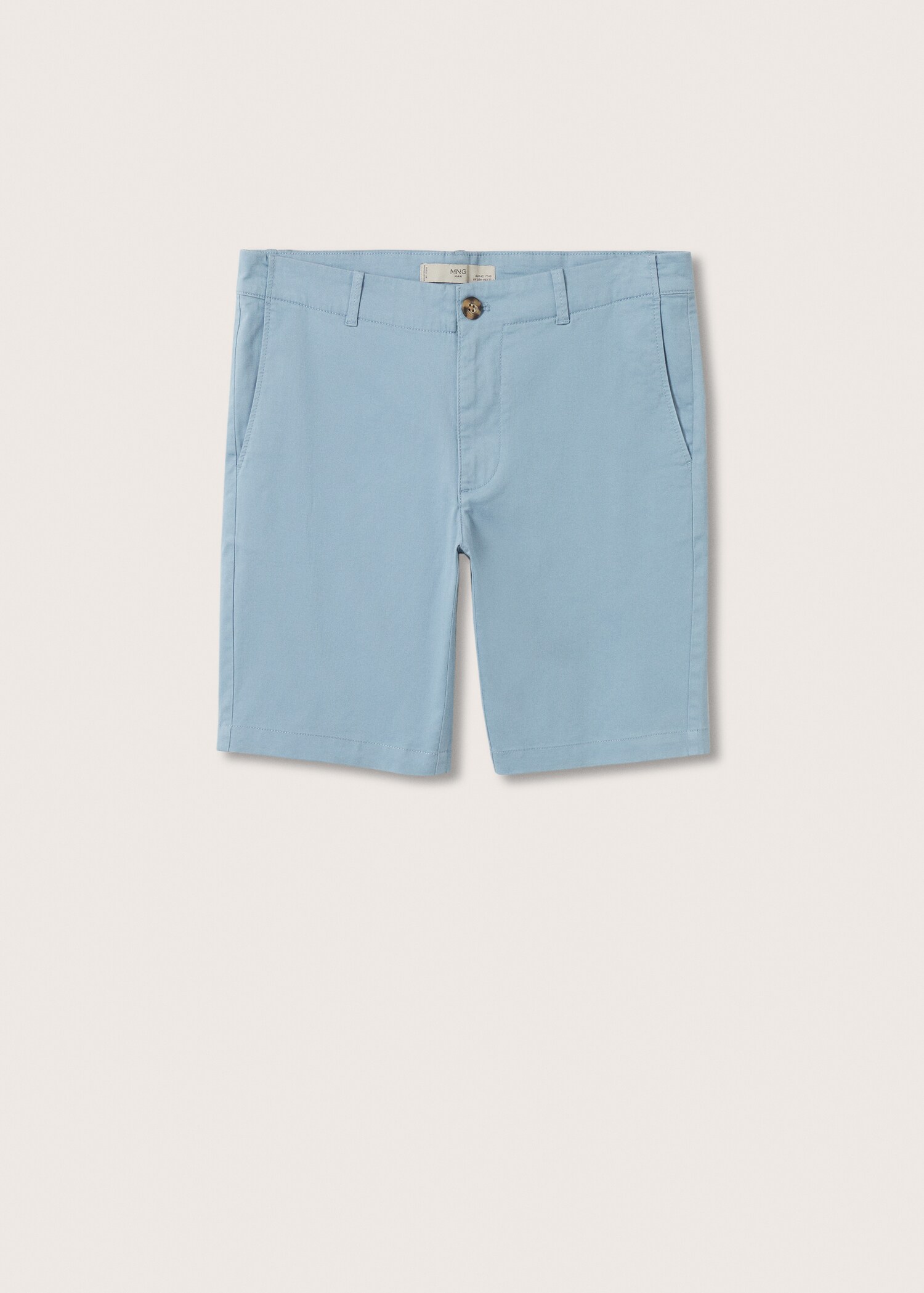 Slim-fit chino cotton bermuda shorts - Article without model
