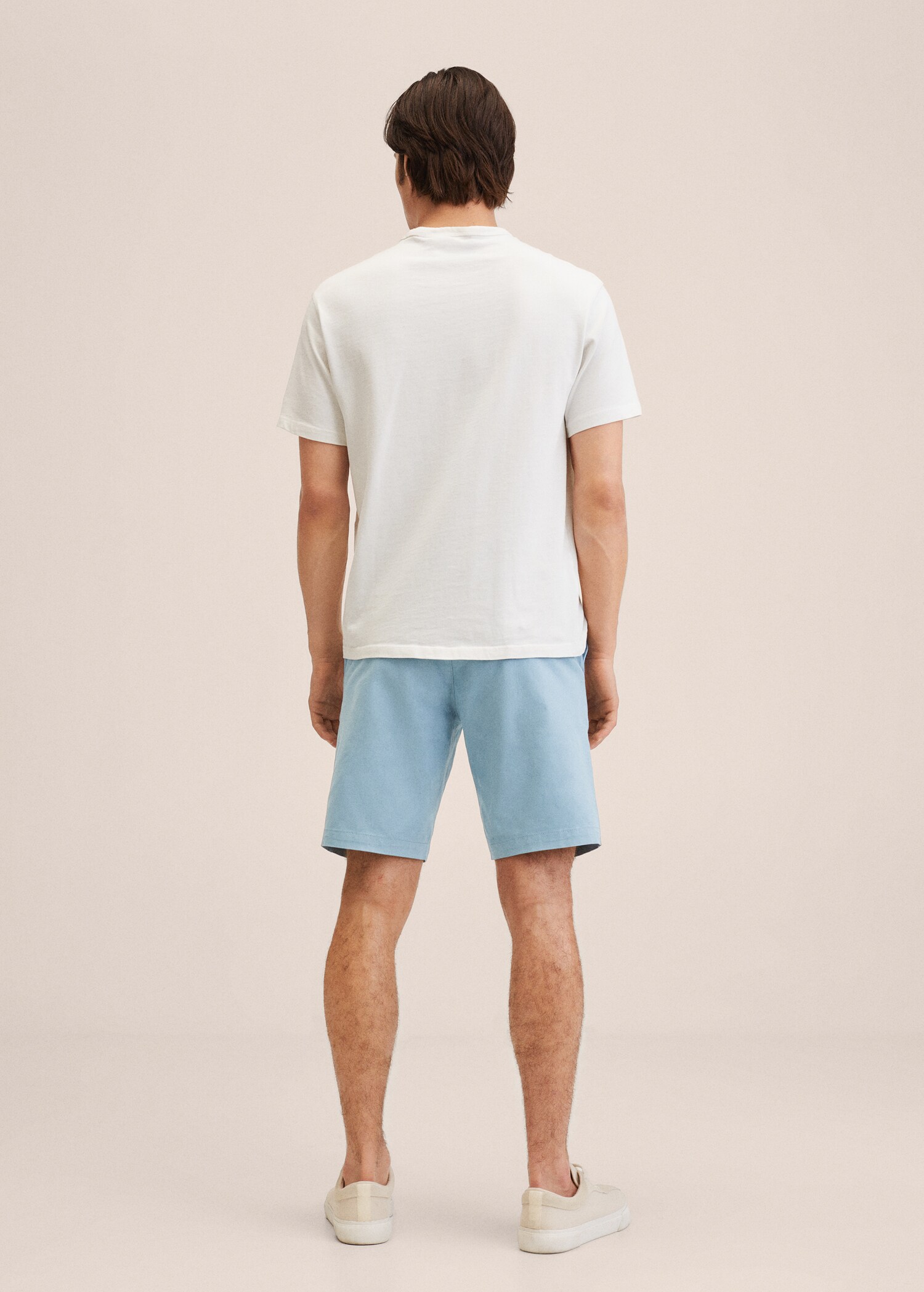 Slim-fit chino cotton bermuda shorts - Reverse of the article