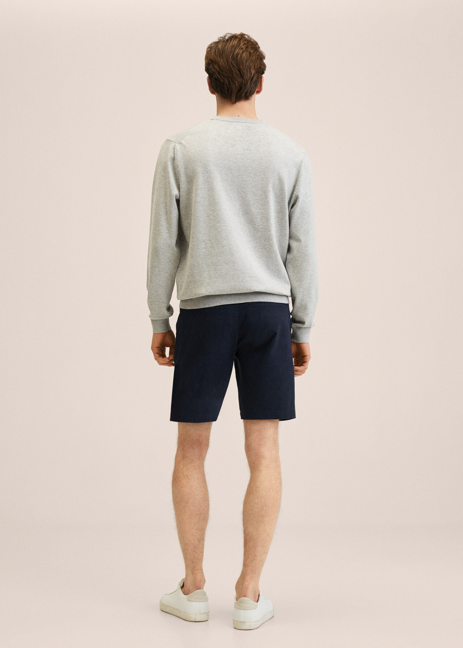 Slim-fit chino cotton bermuda shorts - Reverse of the article