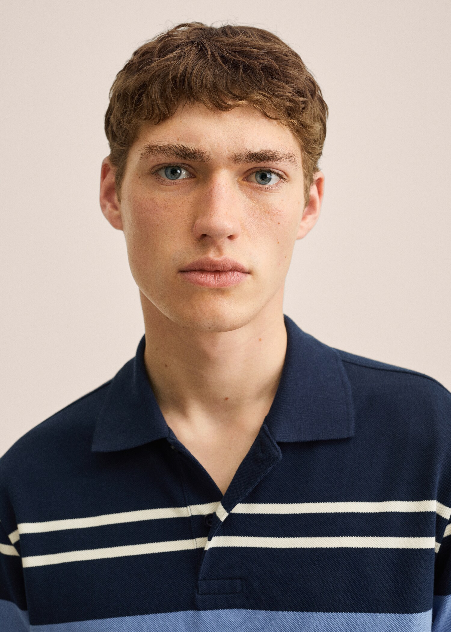 Striped cotton piqué polo shirt - Details of the article 1