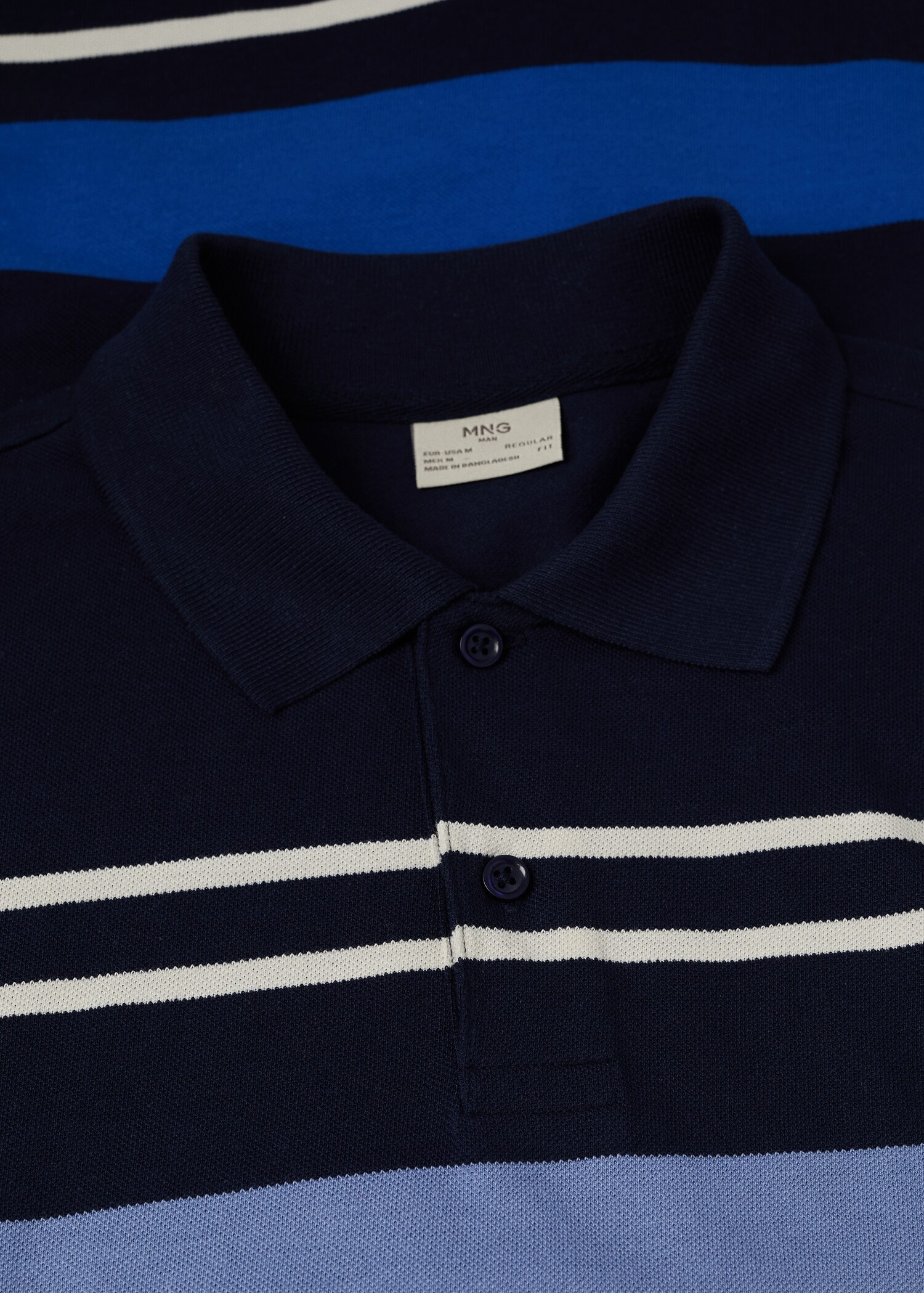 Striped cotton piqué polo shirt - Details of the article 7