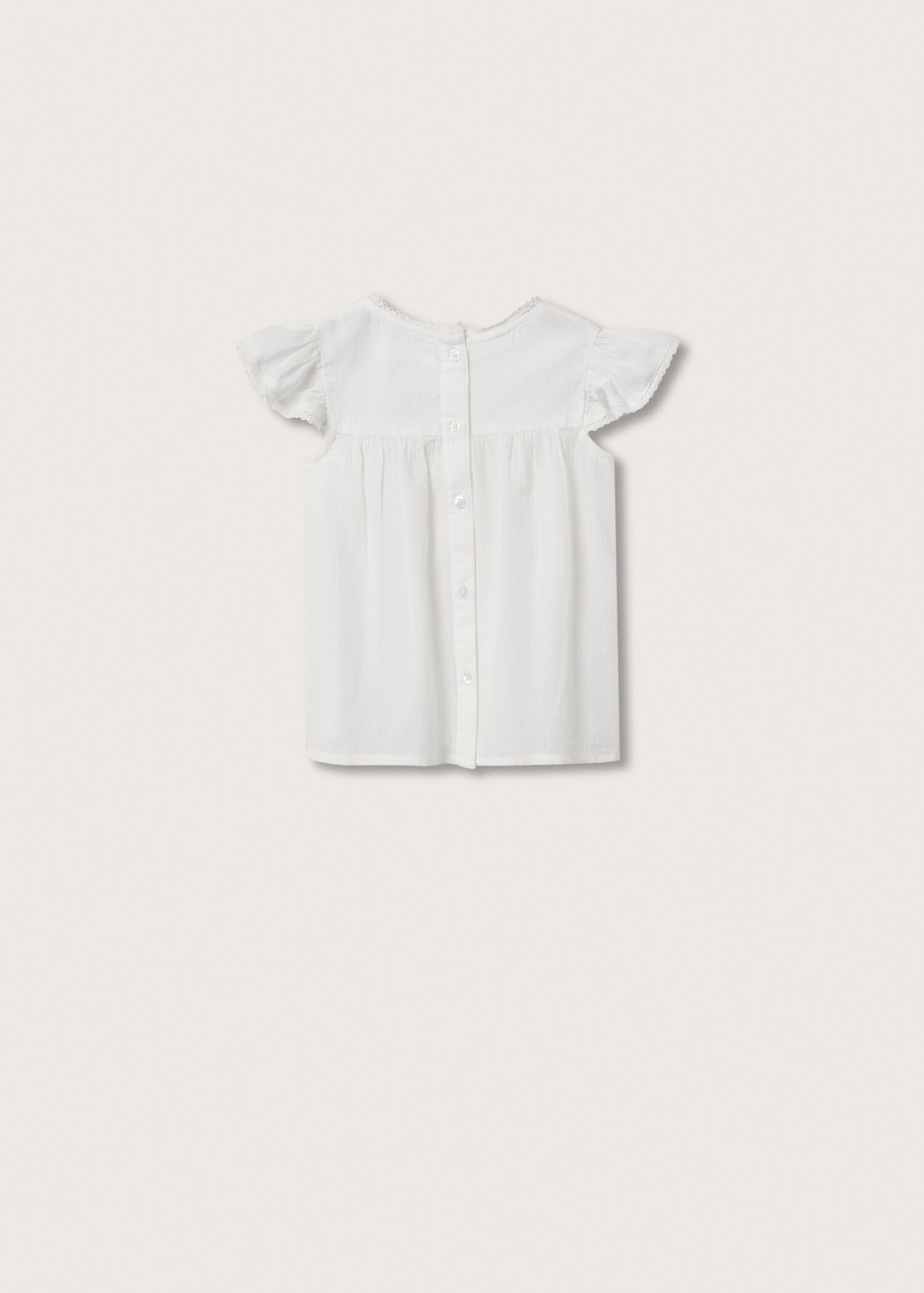 Cotton embroidered blouse - Reverse of the article