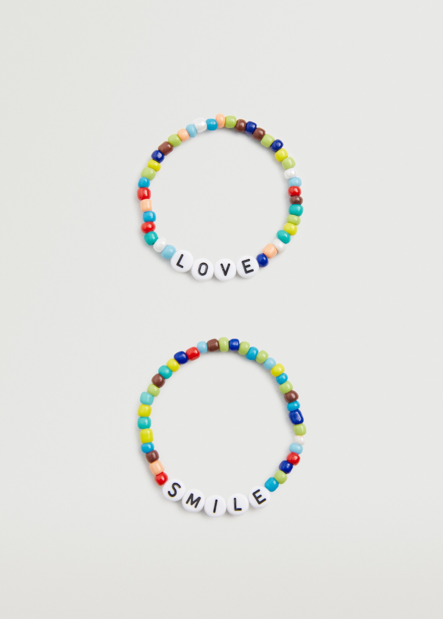 Pack 2 pulseras mensaje - Artículo sin modelo