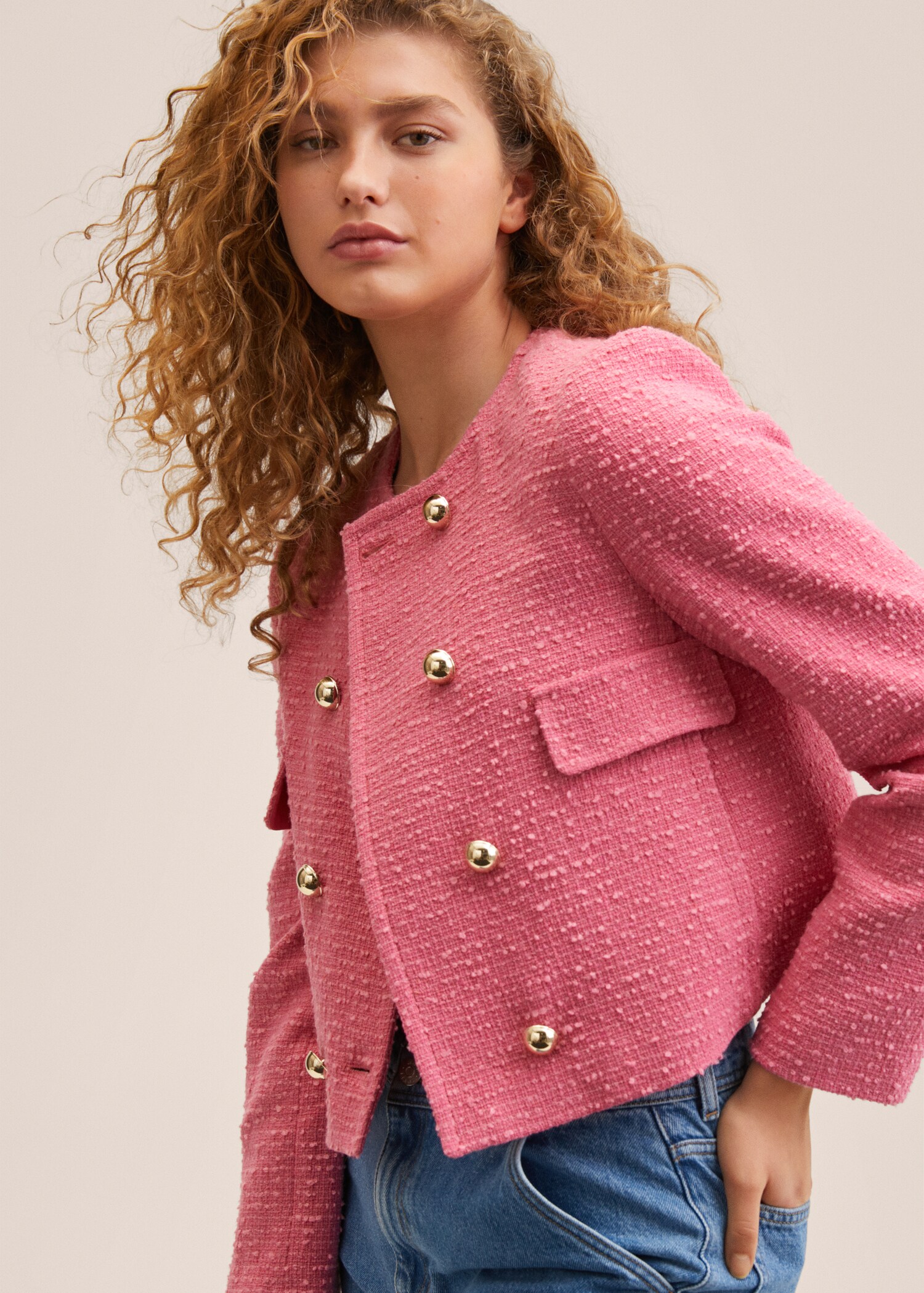 Chaqueta tweed doble botonadura - Detalle del artículo 1