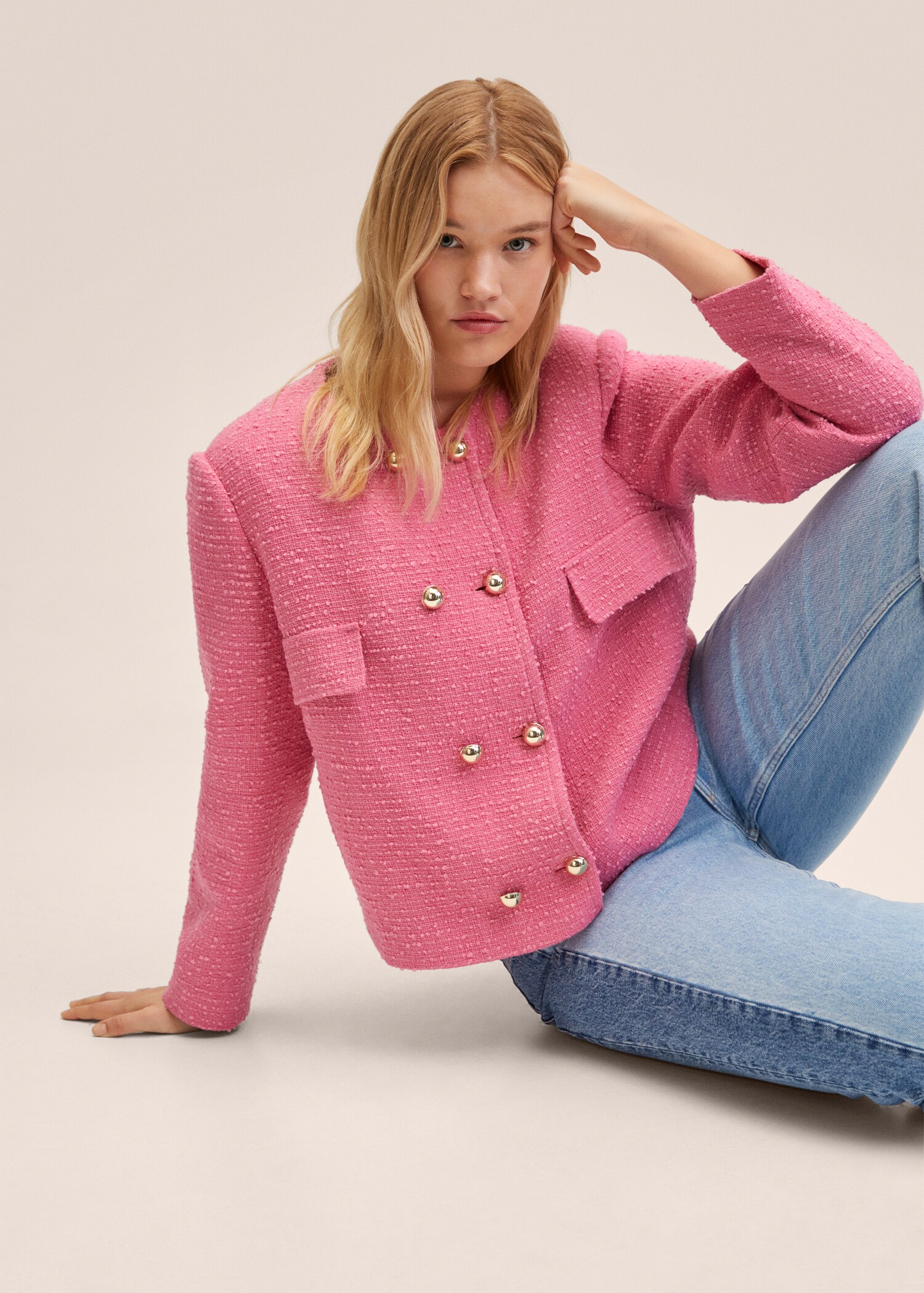 Chaqueta tweed doble botonadura - Detalle del artículo 4