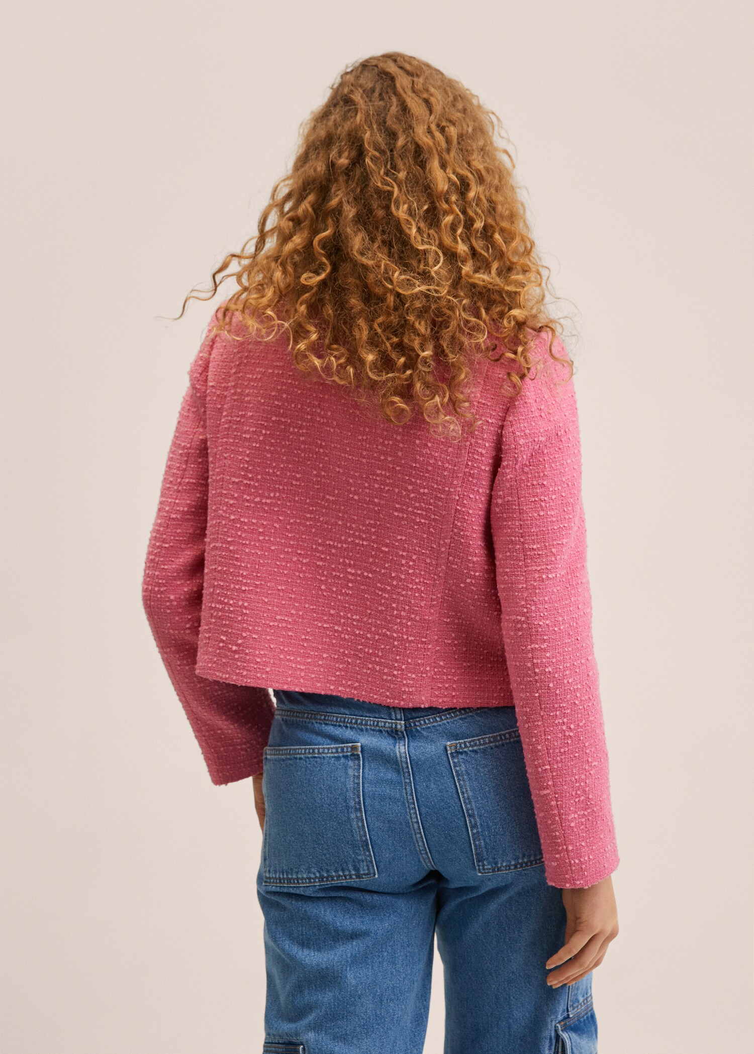 Chaqueta tweed doble botonadura - Reverso del artículo