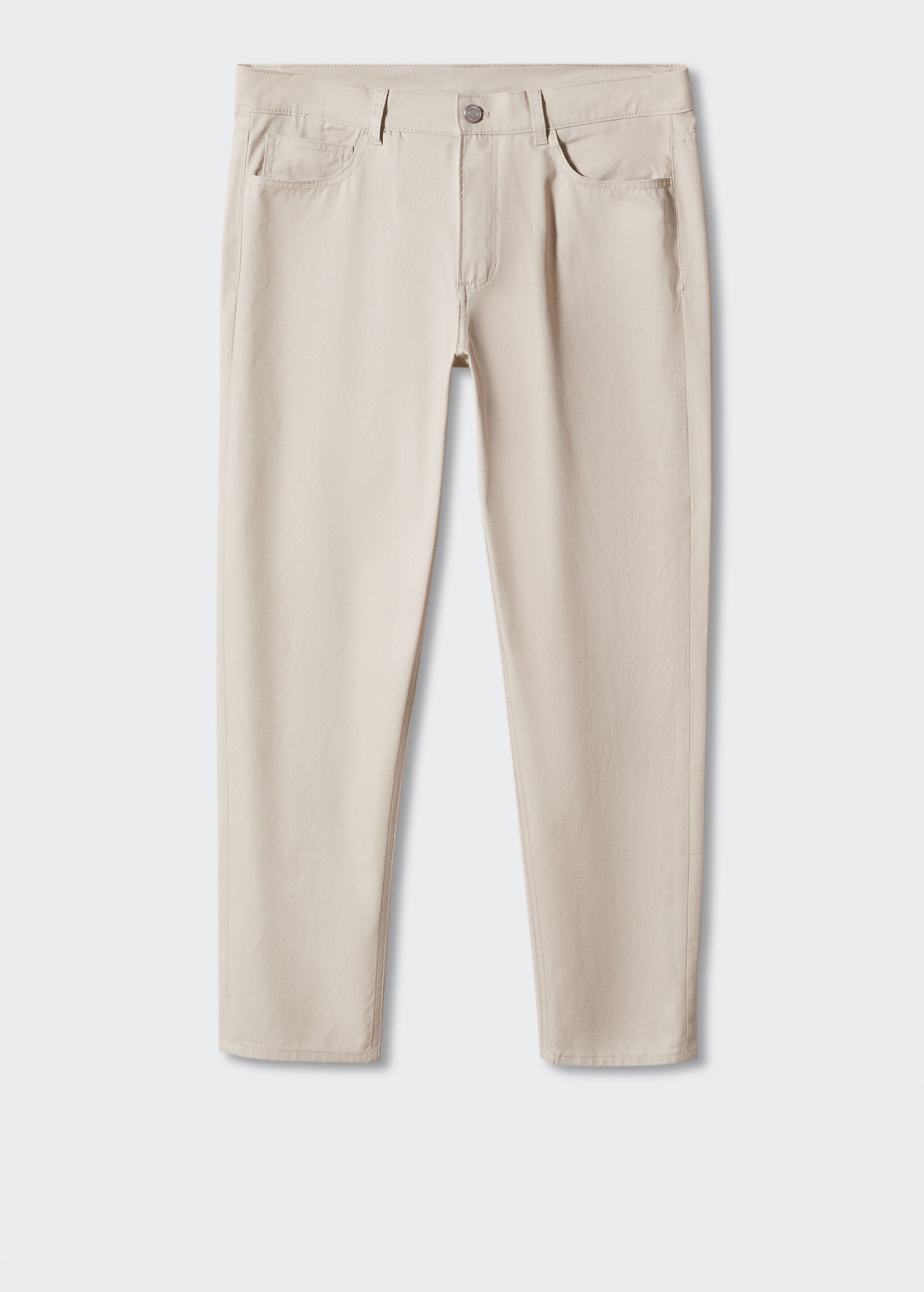 Tapered-fit cotton trousers - Article without model