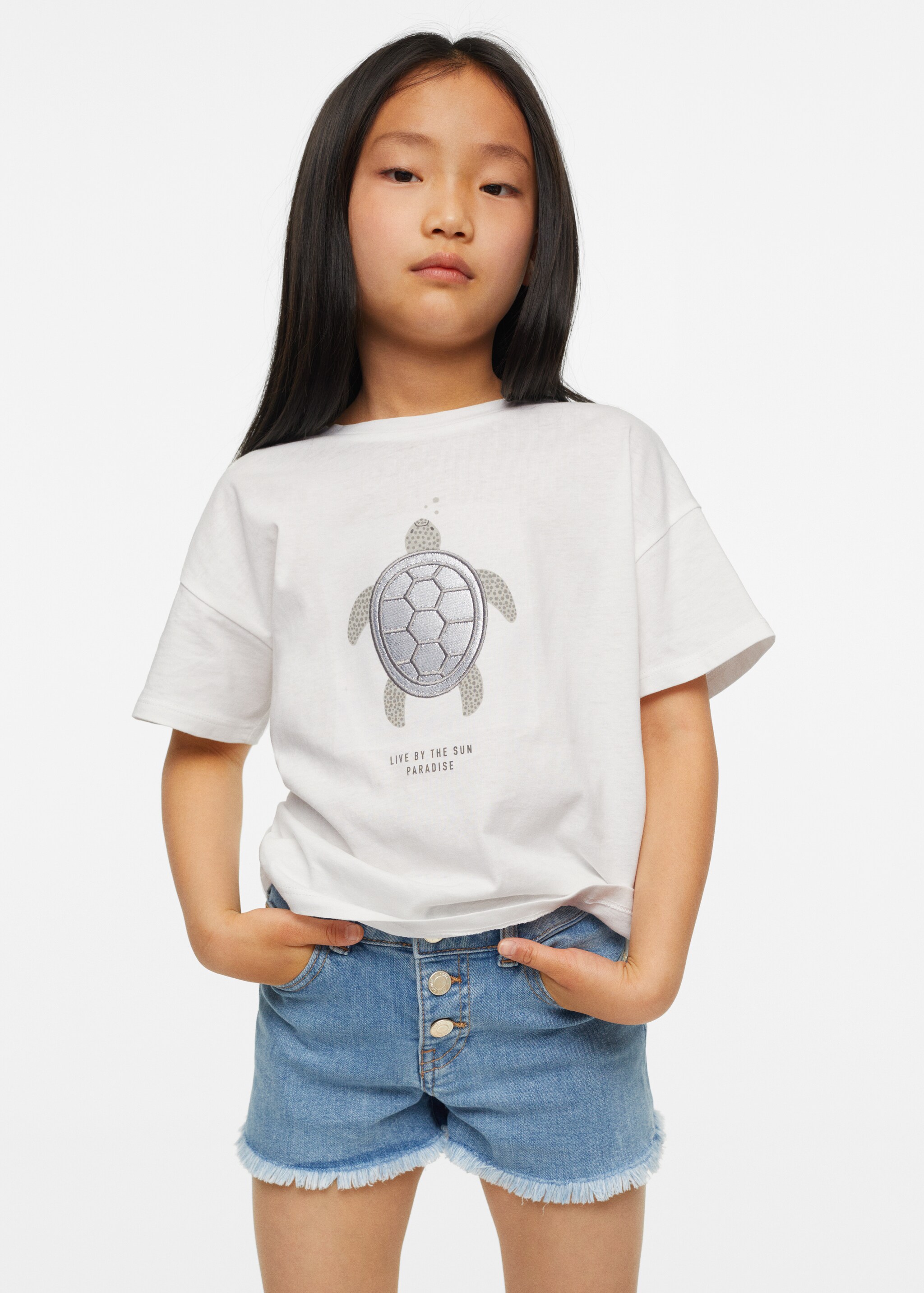 Turtle print t-shirt - Medium plane