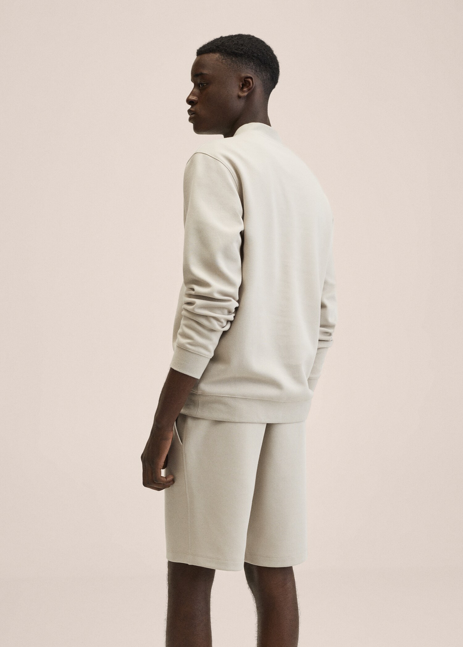 Jogger cotton Bermuda short - Reverse of the article