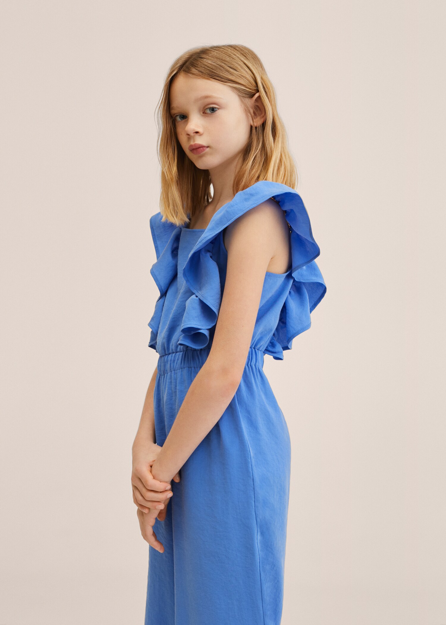 Frilled long jumpsuit - Details of the article 1