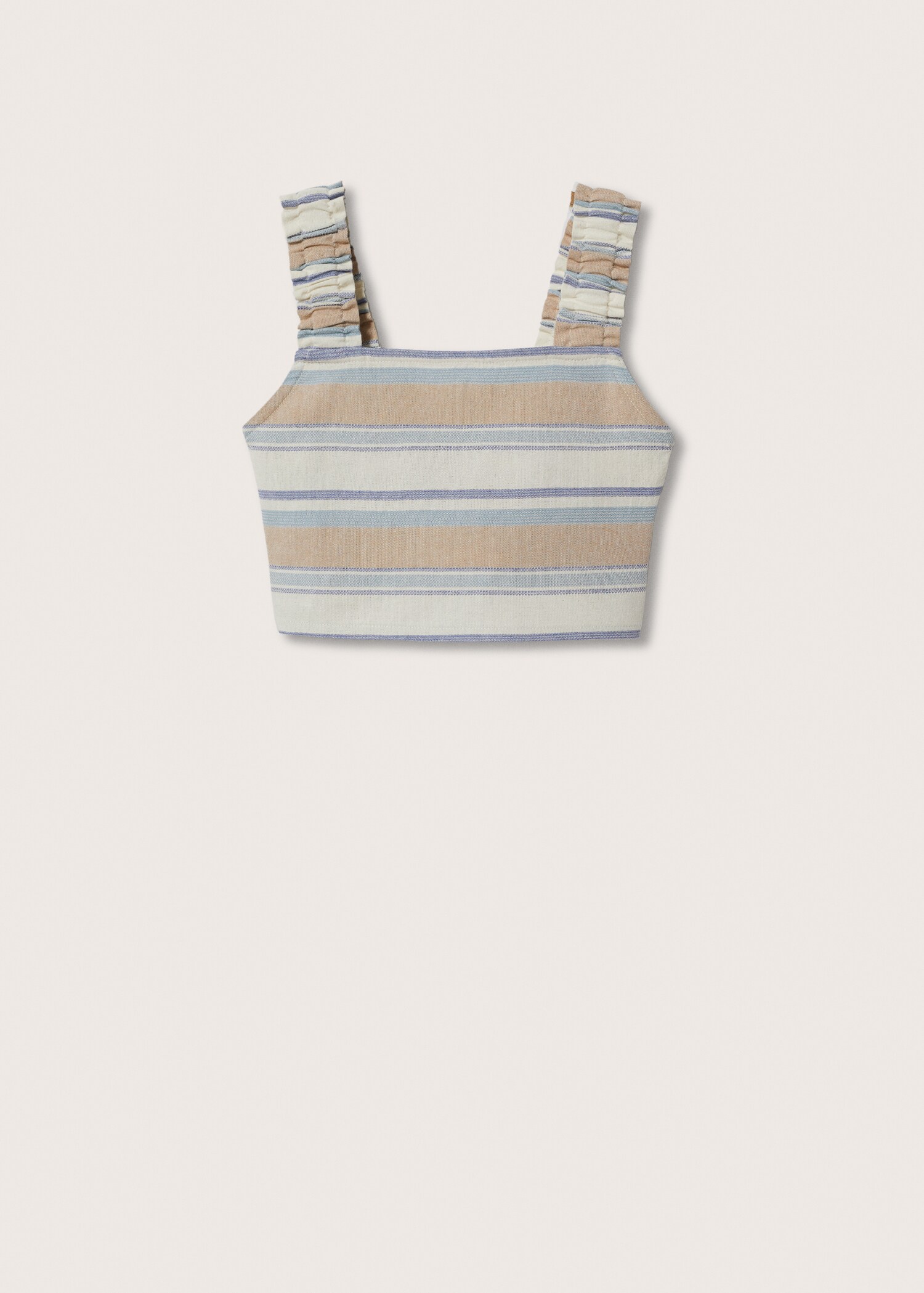 Striped cotton-blend top - Article without model