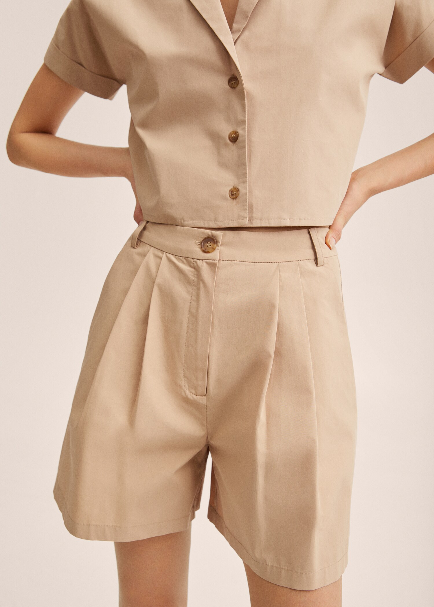Pockets cotton shorts - Medium plane