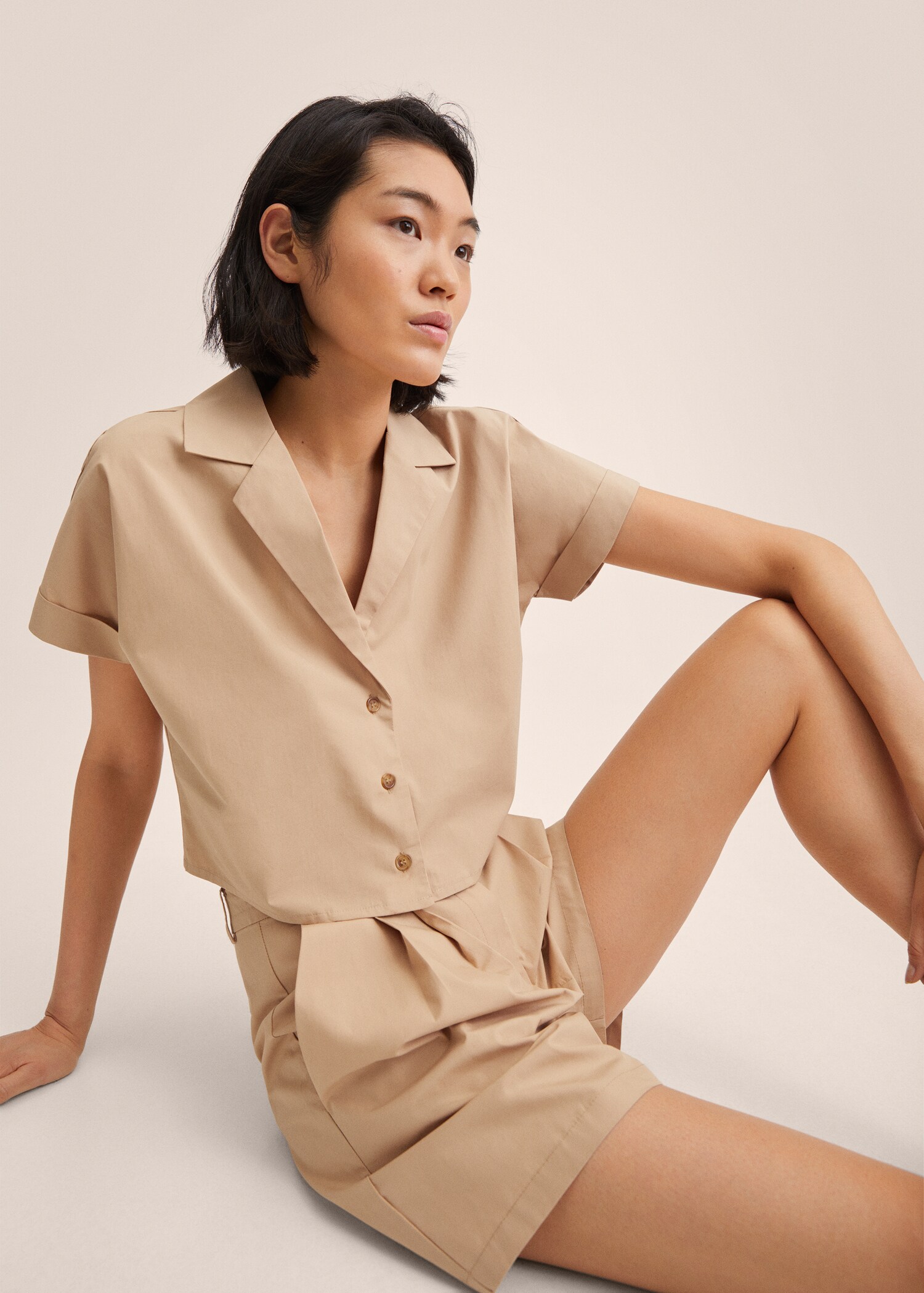 Pockets cotton shorts - Details of the article 2