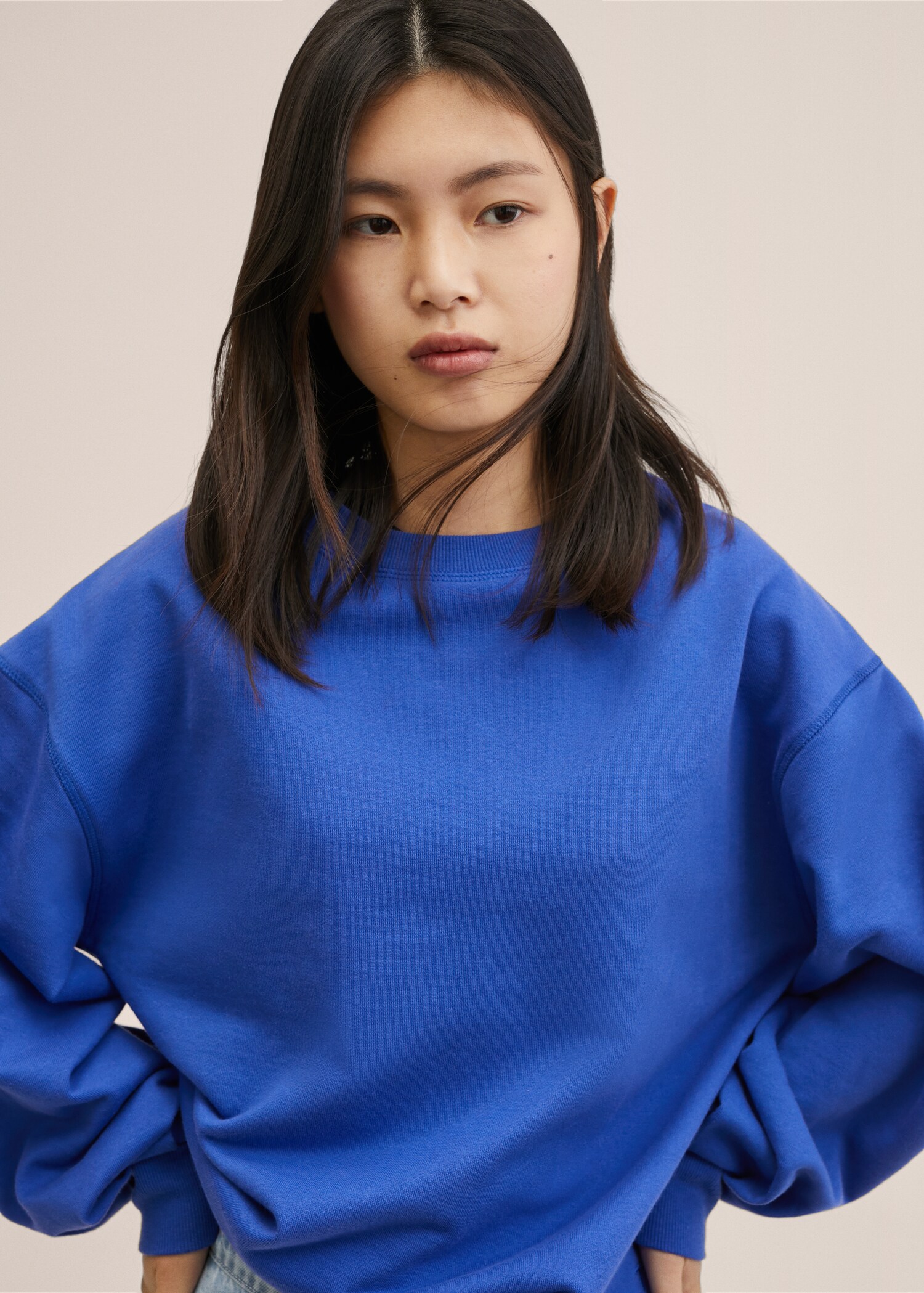 Oversize cotton sweatshirt - Details of the article 1