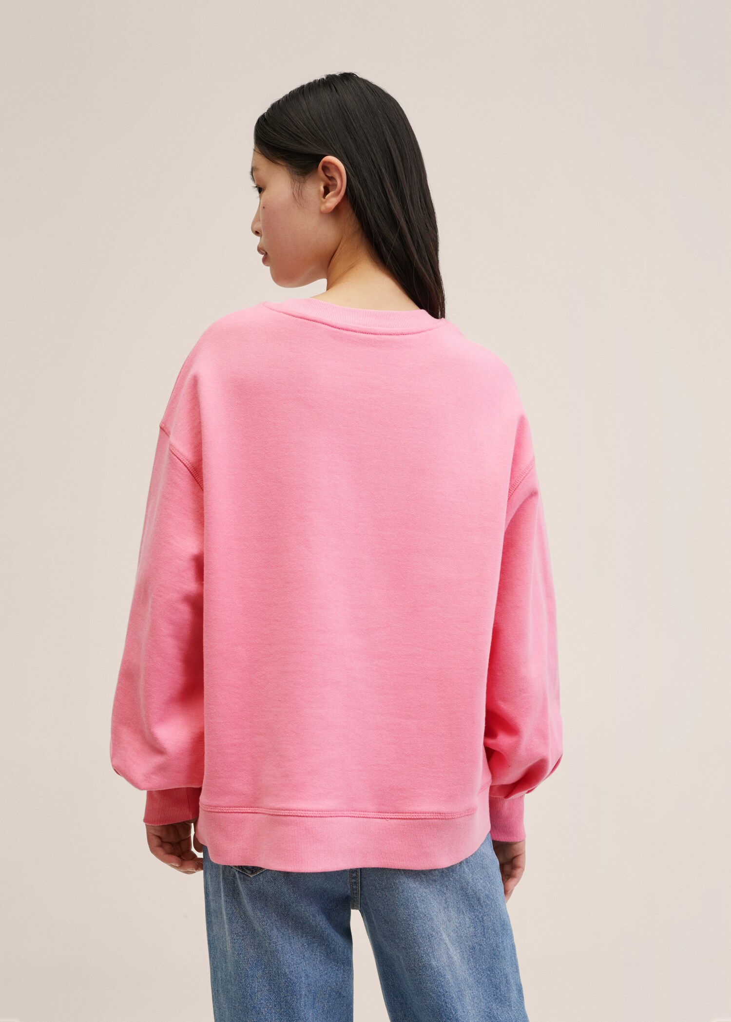 Oversize cotton sweatshirt - Reverse of the article