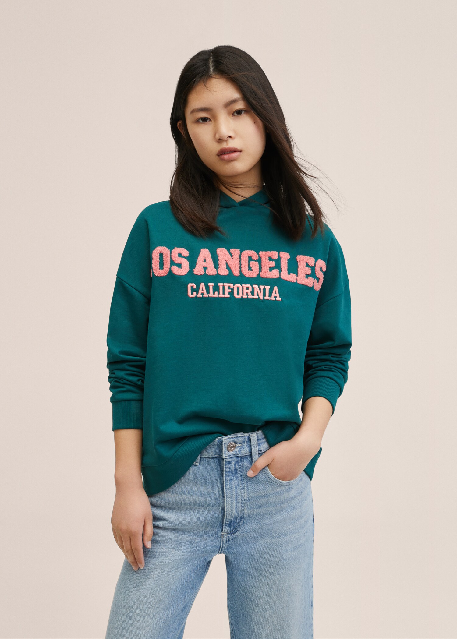 Sudadera algodón estampada - Plano medio