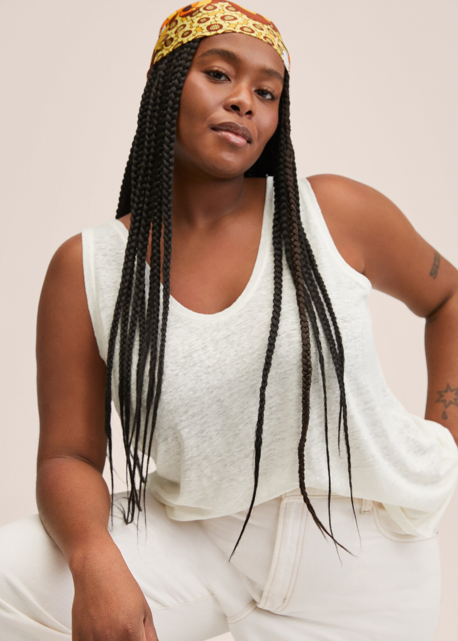 100% linen top - Details of the article 4